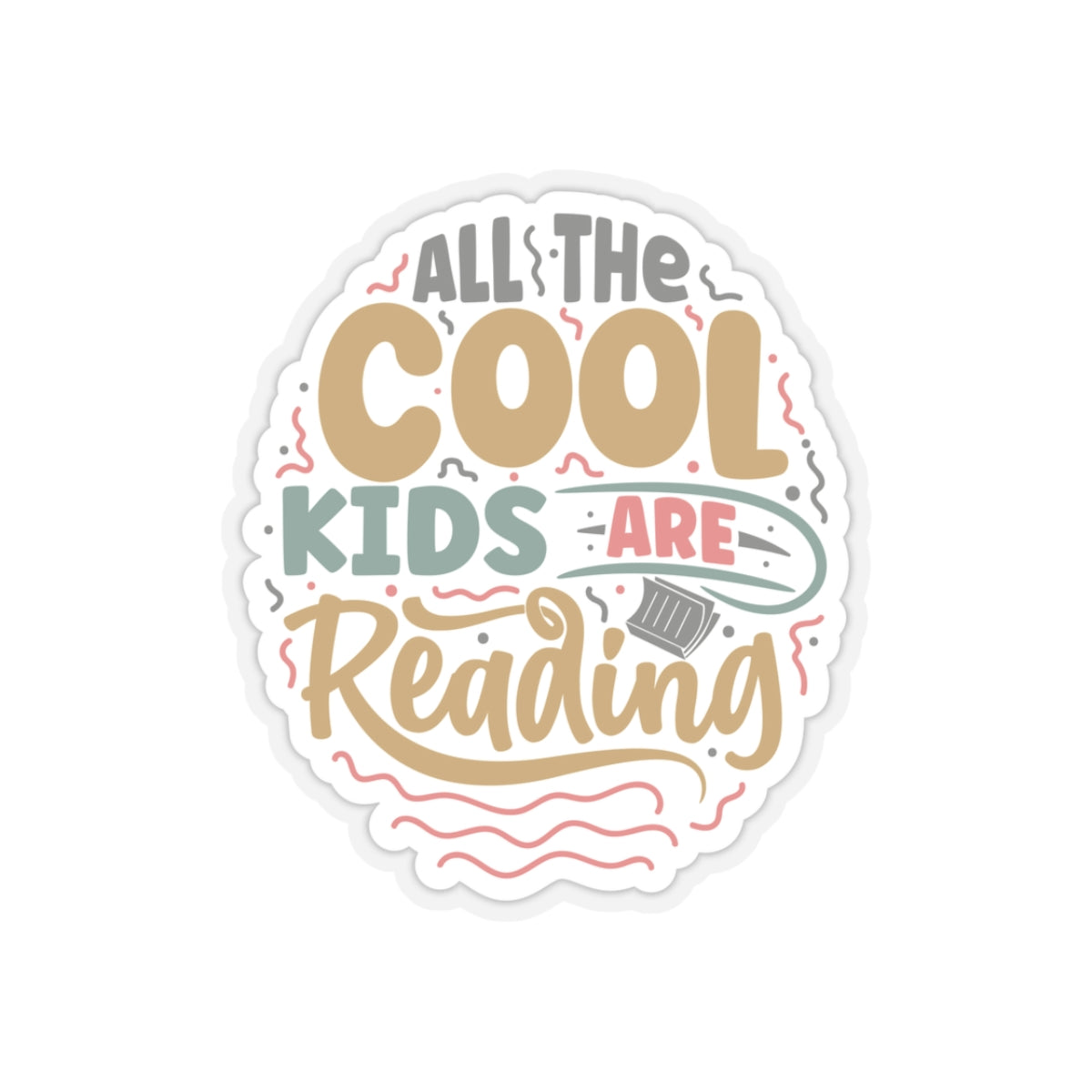 All the Cool Kids Are Reading Kiss-Cut Stickers