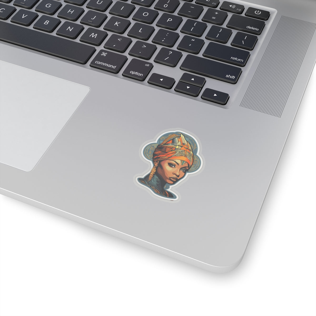 Neo Traditional Style African American Black Nubian Queen Kiss-Cut Stickers