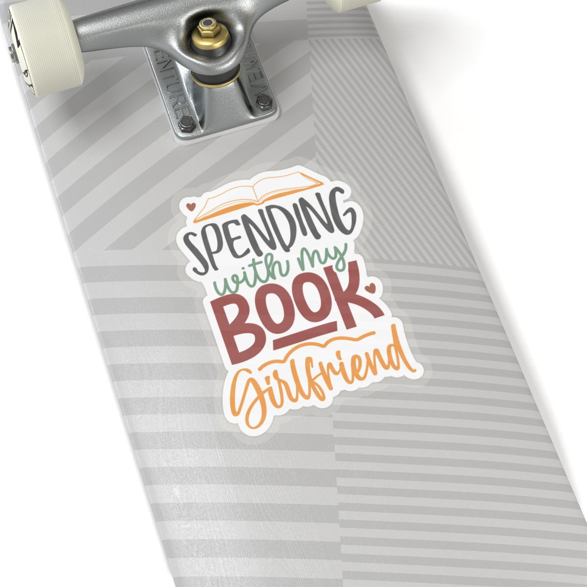 Spending with My Book Girlfriend Kiss-Cut Stickers