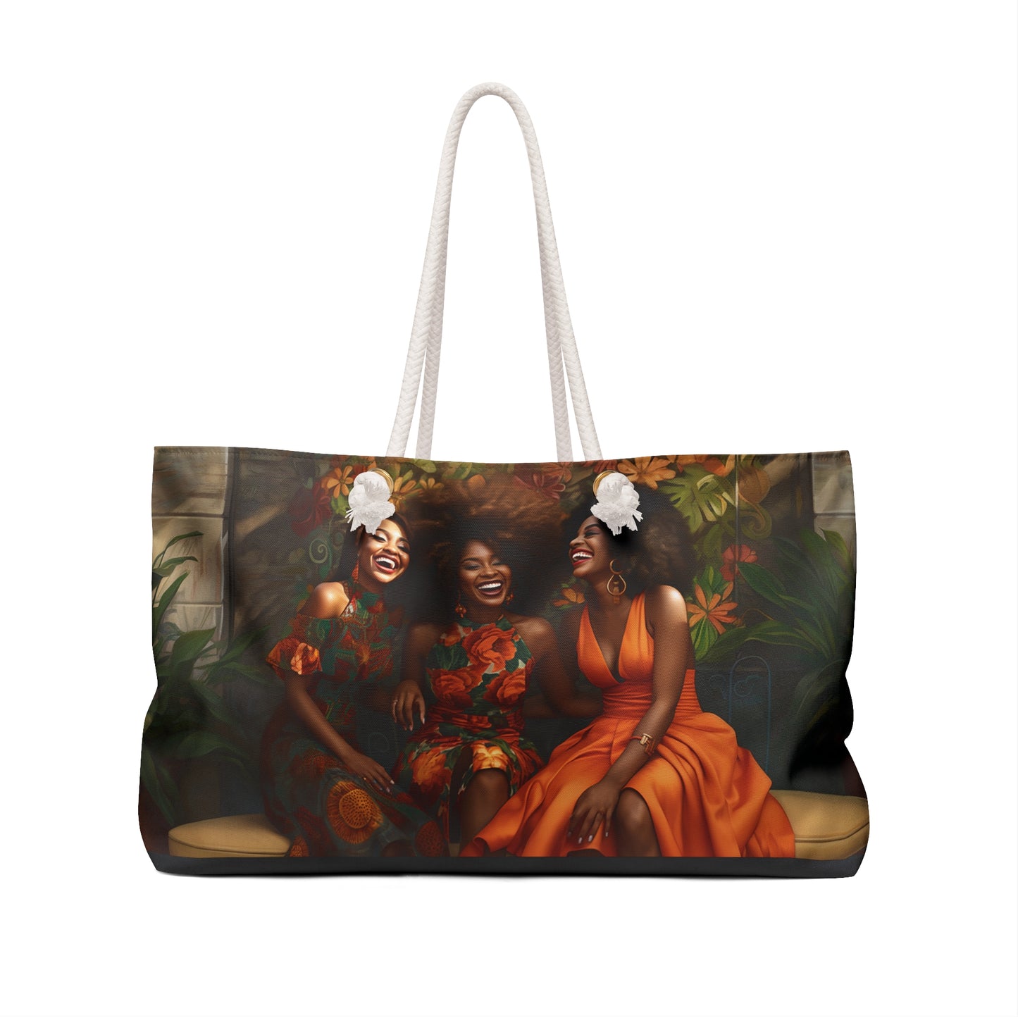 Three Sister Friends Happy Reunion Beach or Weekender Tote Bag