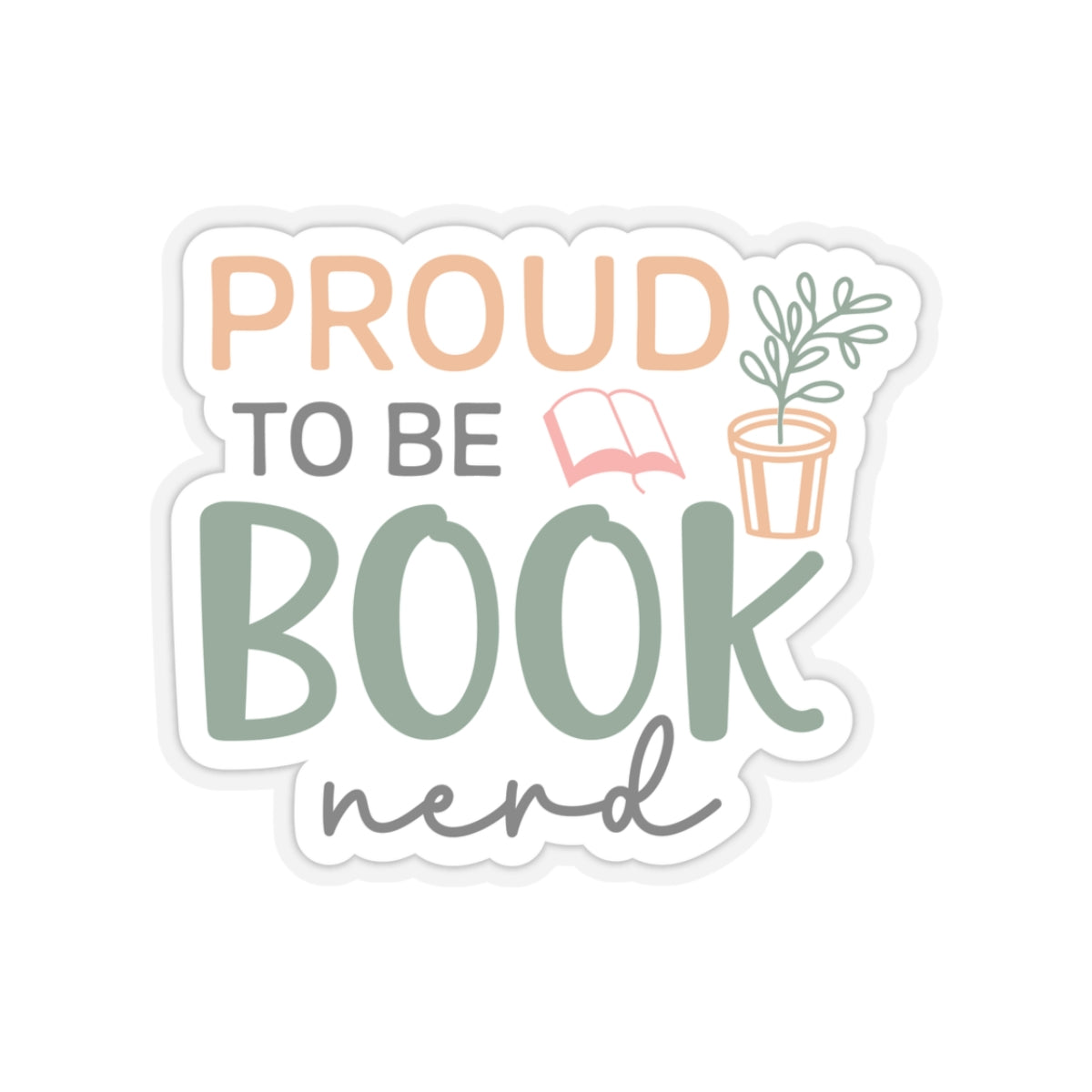 Power to be a Book Nerd Kiss-Cut Stickers - Book Dragon, Power Reader, Book Worm, Bookaholic