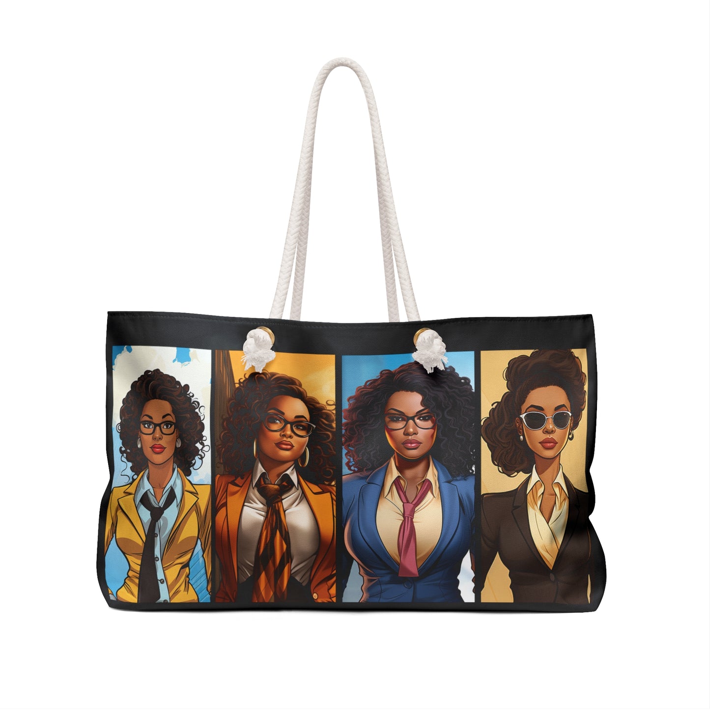 Four Sheroes African American/Black Women in Comic Book Hero Style Beach, Weekender Tote Bag