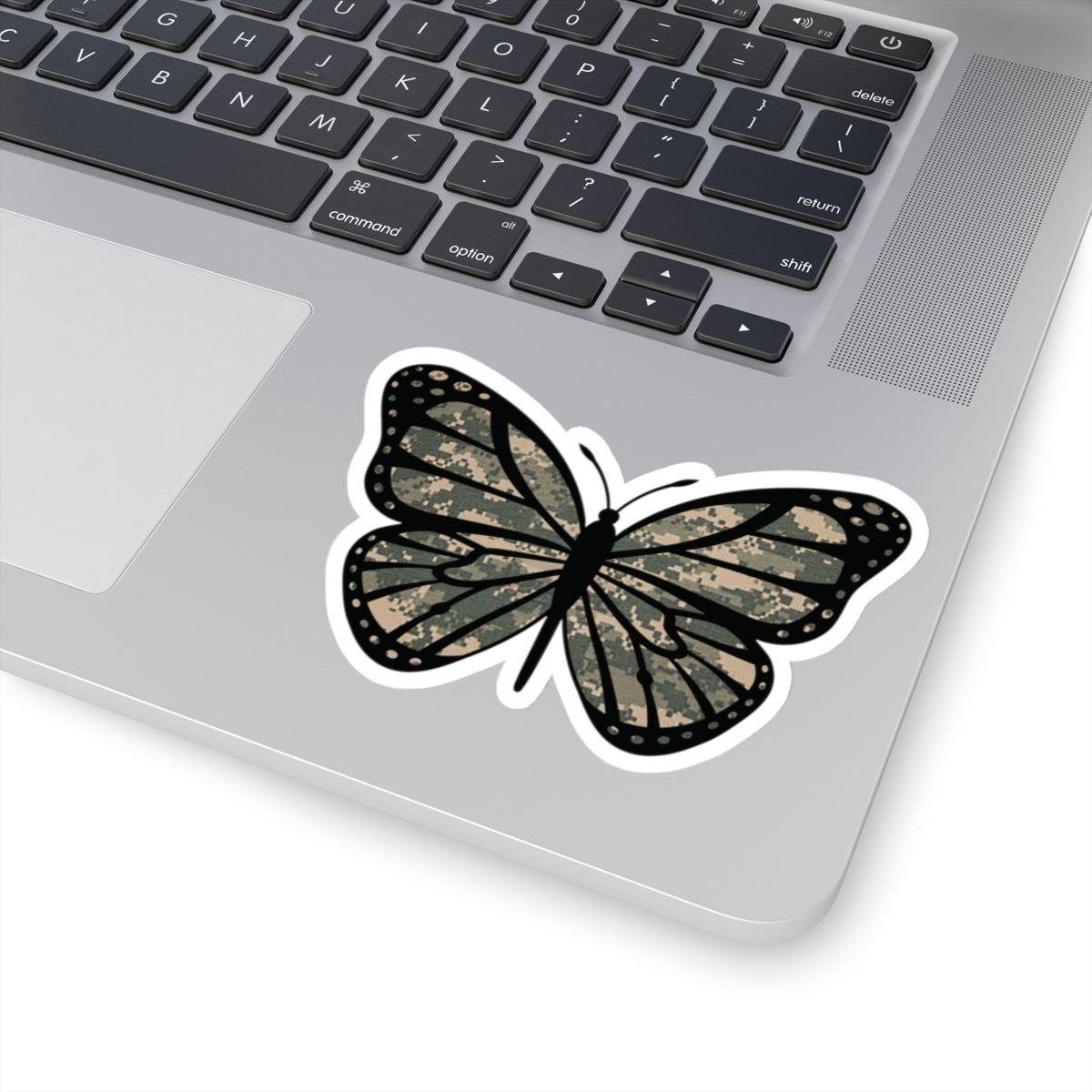 Camo Butterfly Kiss-Cut Stickers for the Army Marine Corps Military Wife Gift