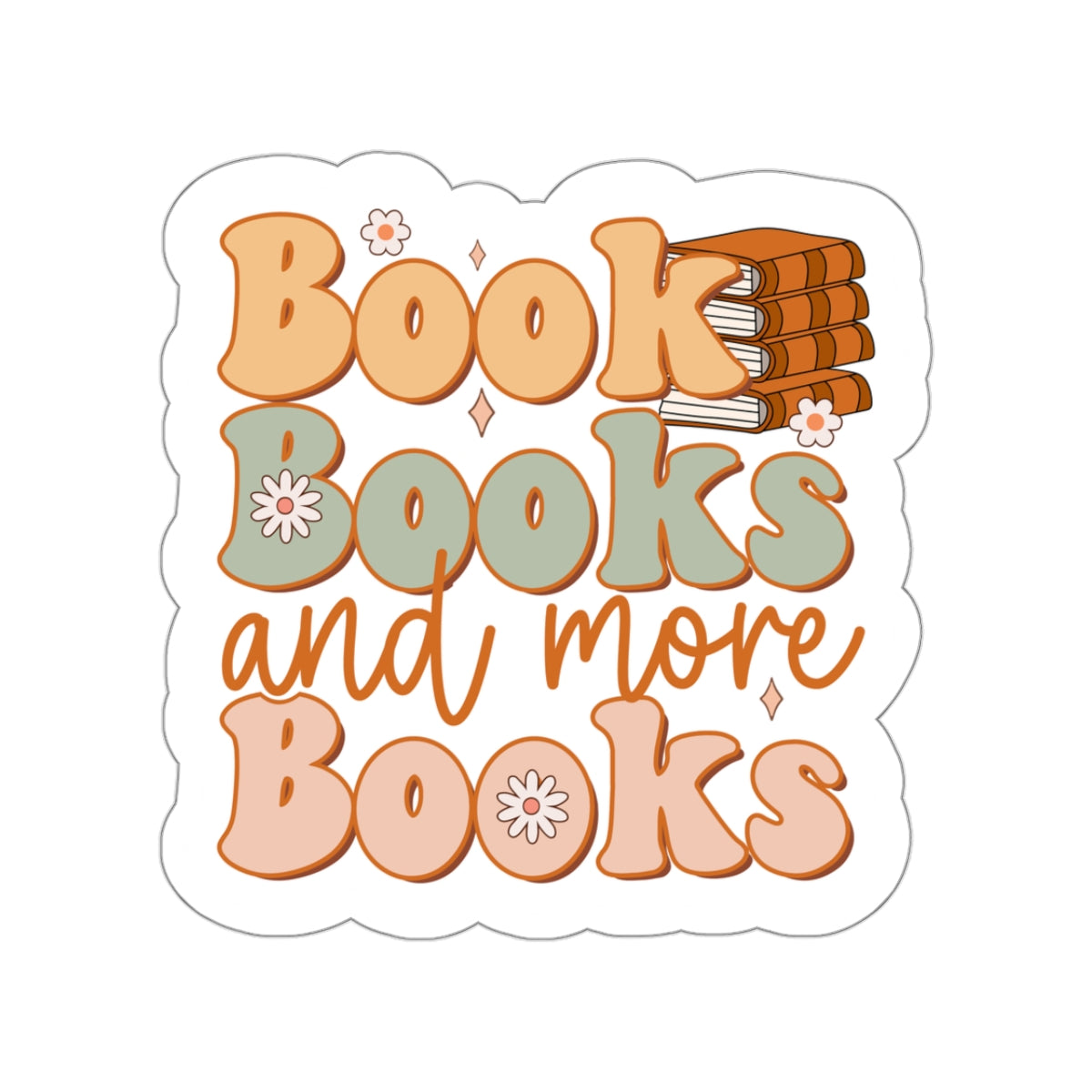 Books, Book, and More Books Power Reader Book Dragon Kiss-Cut Stickers