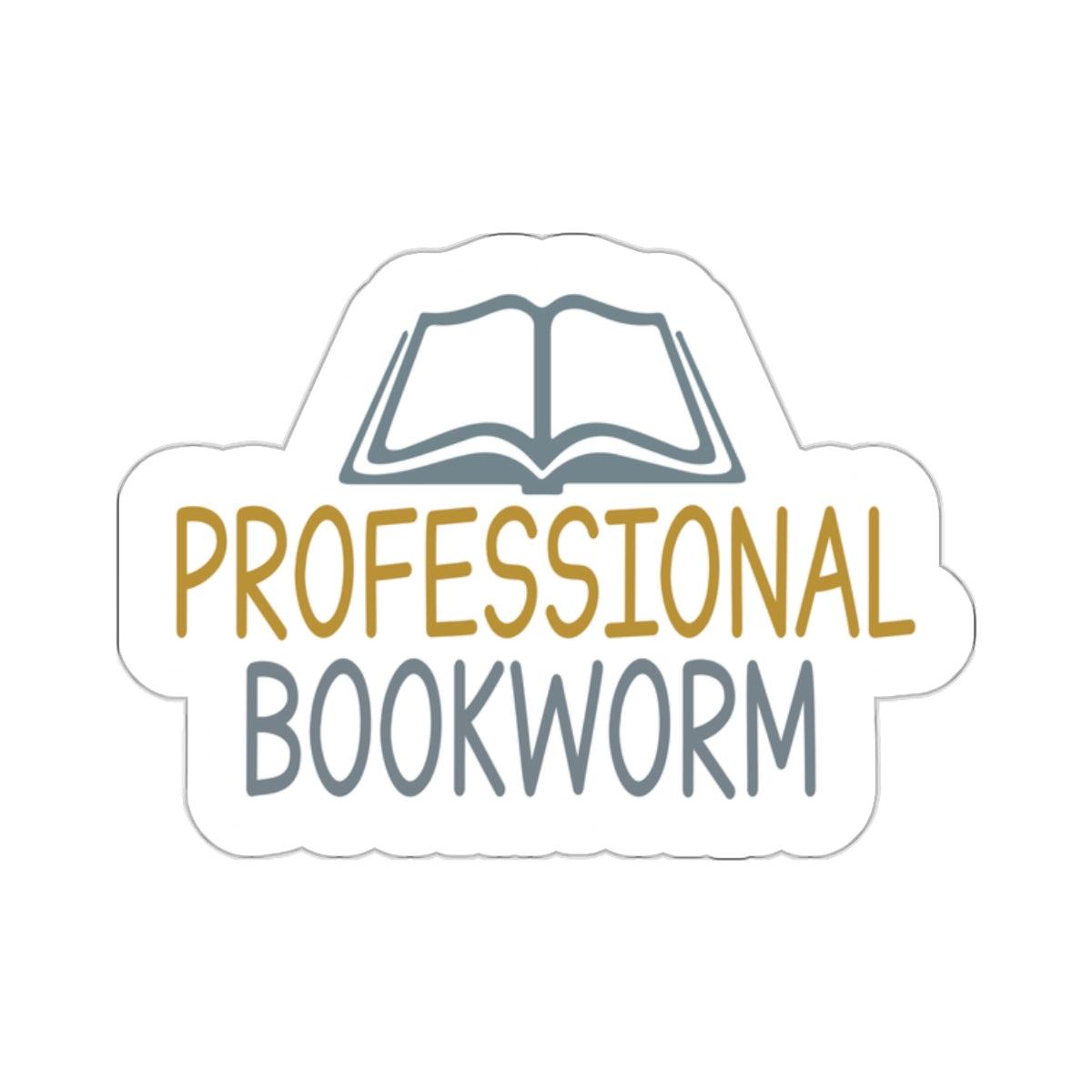 Professional Bookworm Kiss-Cut Stickers - Great Gift for Book Dragons, Book Nerds, Power Readers, Book Lovers