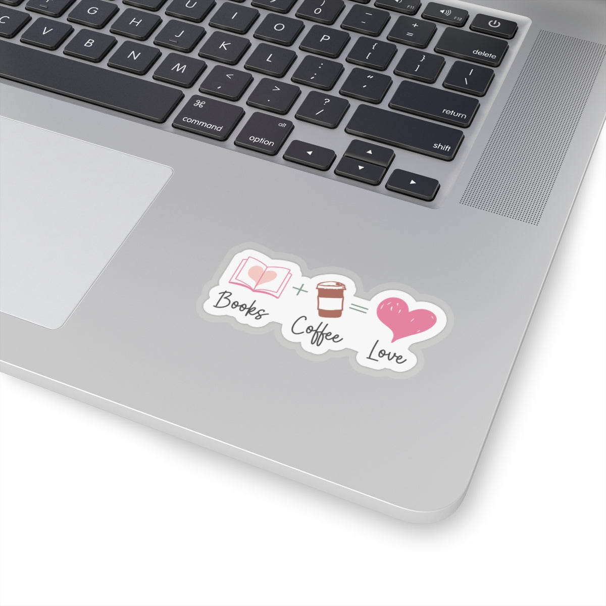 Books + Coffee = Love Book Lover (Books Plus Coffee Equals Love) Kiss-Cut Stickers