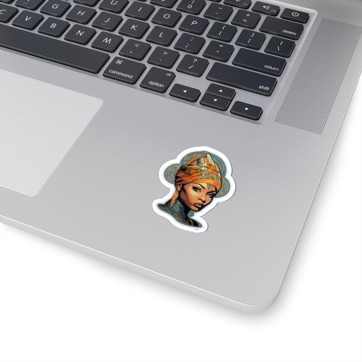 Neo Traditional Style African American Black Nubian Queen Kiss-Cut Stickers