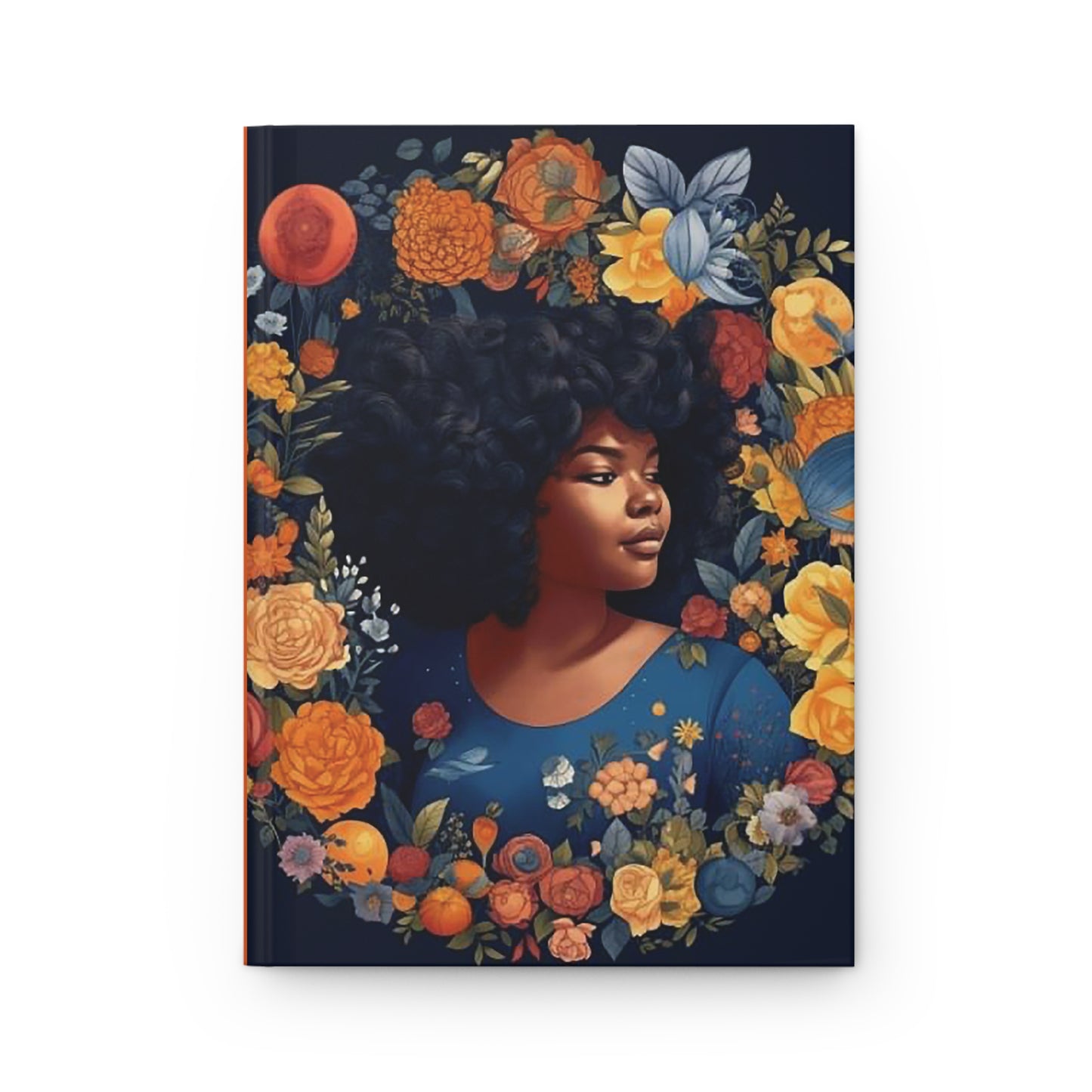 African American Women in Flower Wreath Hardcover Journal Matte