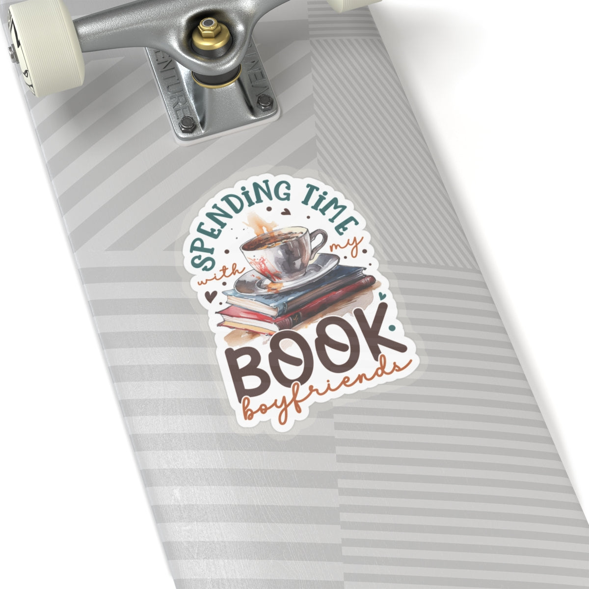 Spending Time With My Book Boyfriends Kiss-Cut Stickers