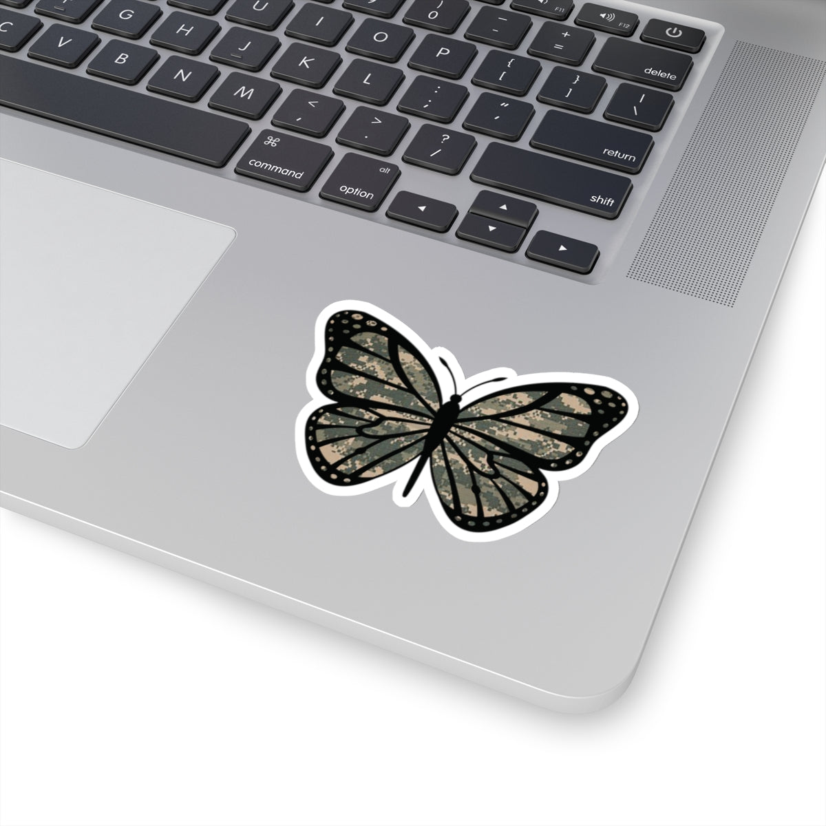 Camo Butterfly Kiss-Cut Stickers for the Army Marine Corps Military Wife Gift