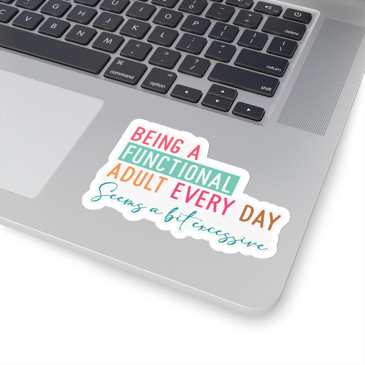Sarcastic Sticker Kiss-Cut Stickers Being a Dunctional Adult Every Day Seems a Bit Excessive
