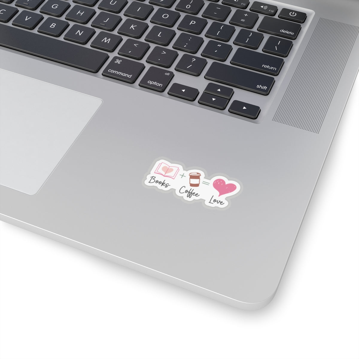 Books + Coffee = Love Book Lover (Books Plus Coffee Equals Love) Kiss-Cut Stickers
