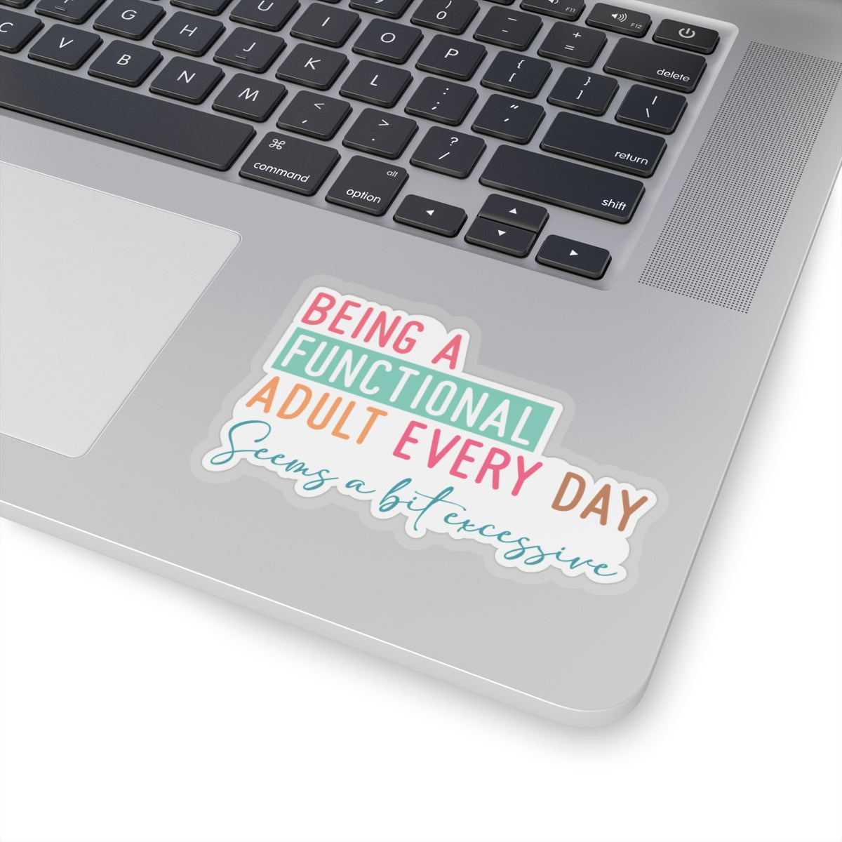 Sarcastic Sticker Kiss-Cut Stickers Being a Dunctional Adult Every Day Seems a Bit Excessive
