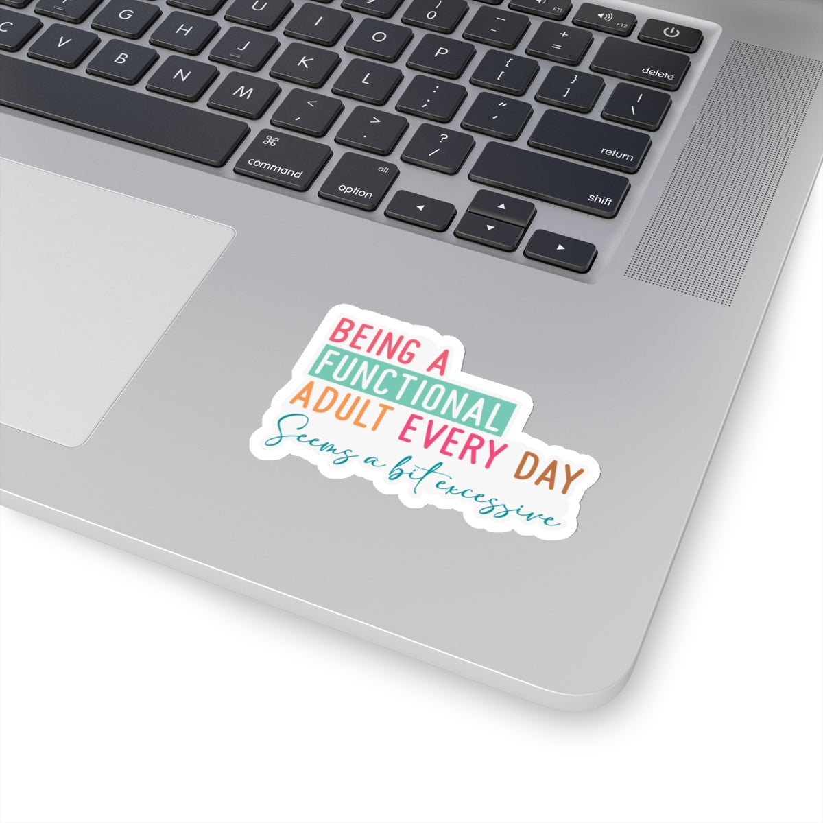 Sarcastic Sticker Kiss-Cut Stickers Being a Dunctional Adult Every Day Seems a Bit Excessive