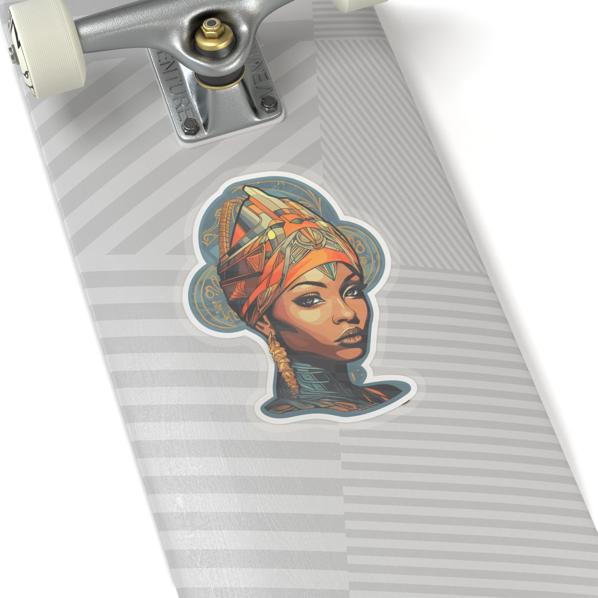 Neo Traditional Style African American Black Nubian Queen Kiss-Cut Stickers