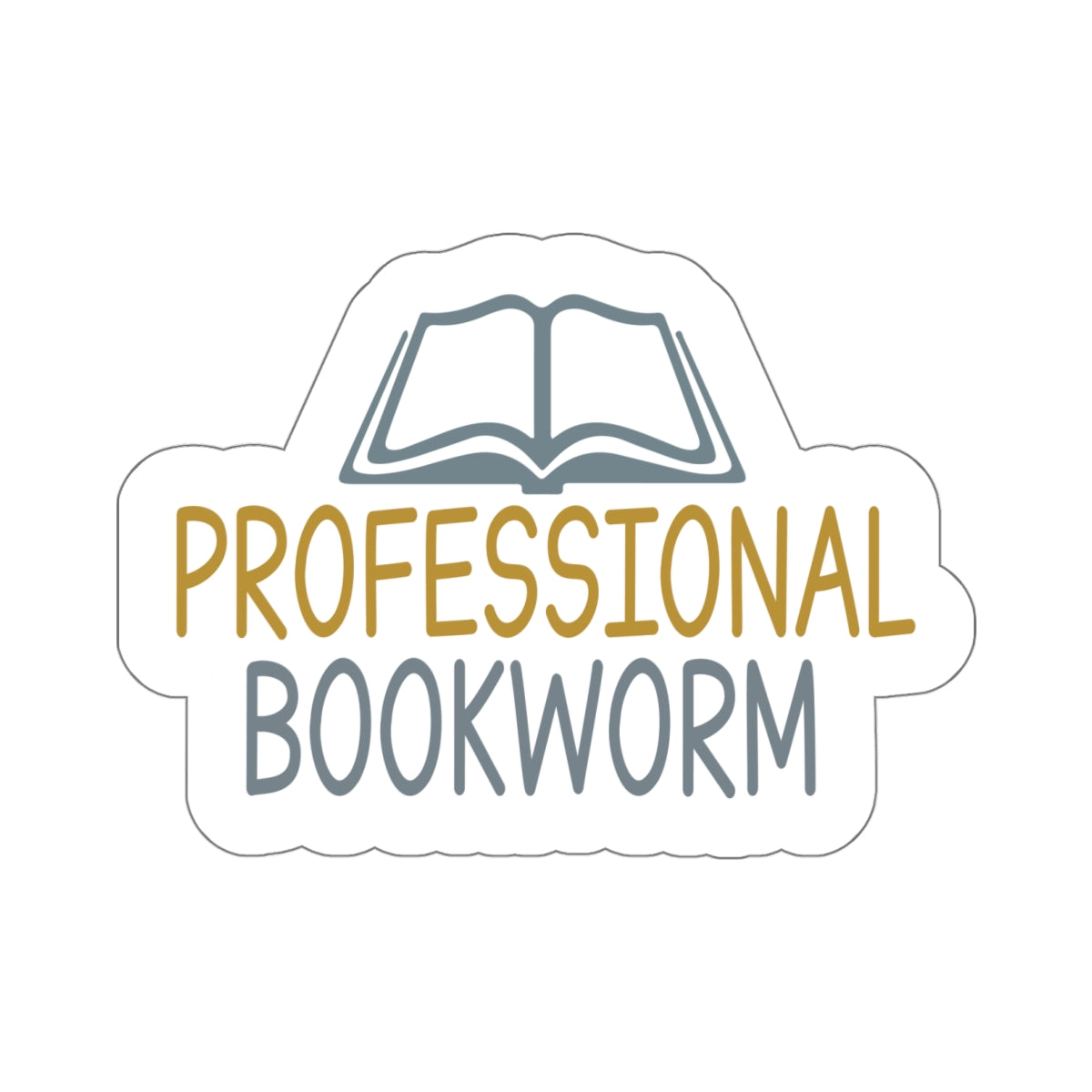 Professional Bookworm Kiss-Cut Stickers - Great Gift for Book Dragons, Book Nerds, Power Readers, Book Lovers