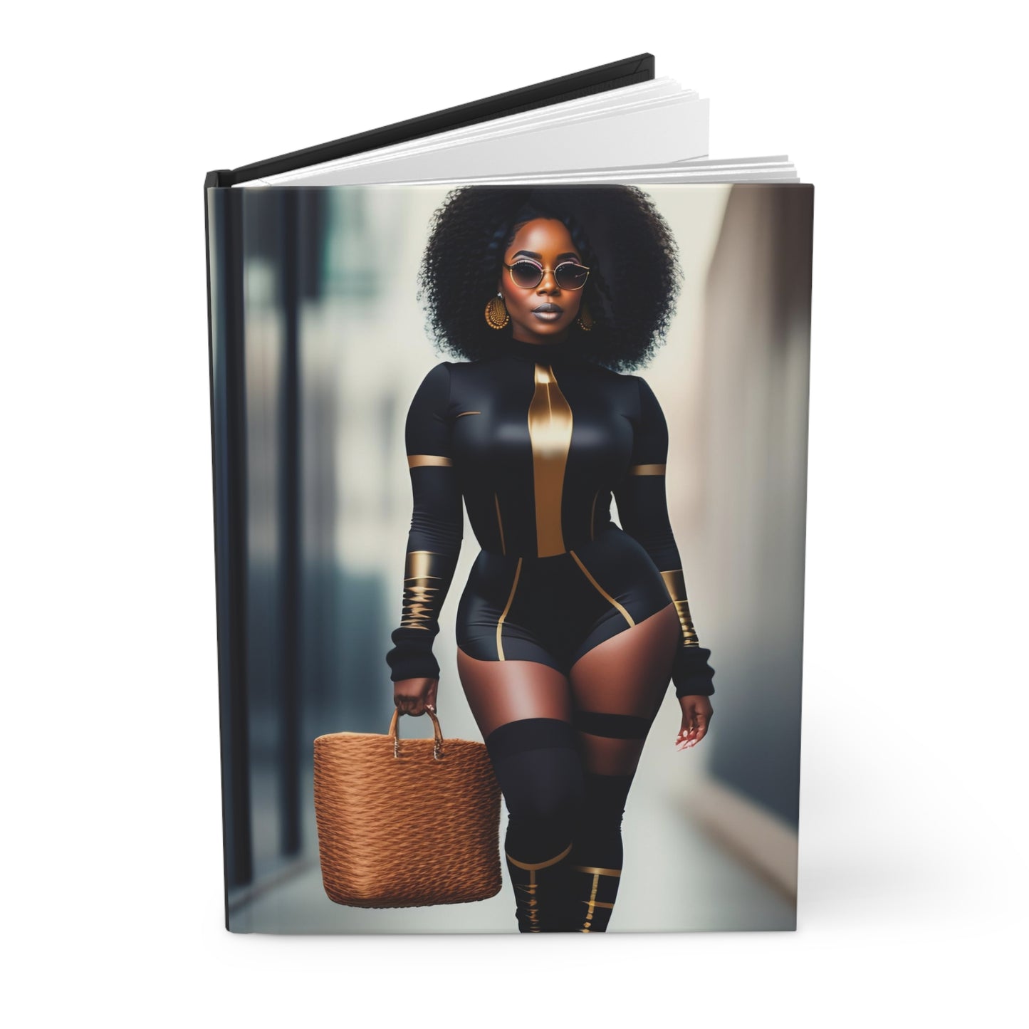 Strong Woman (African decent, African American, Black) Hardcover Journal Matte