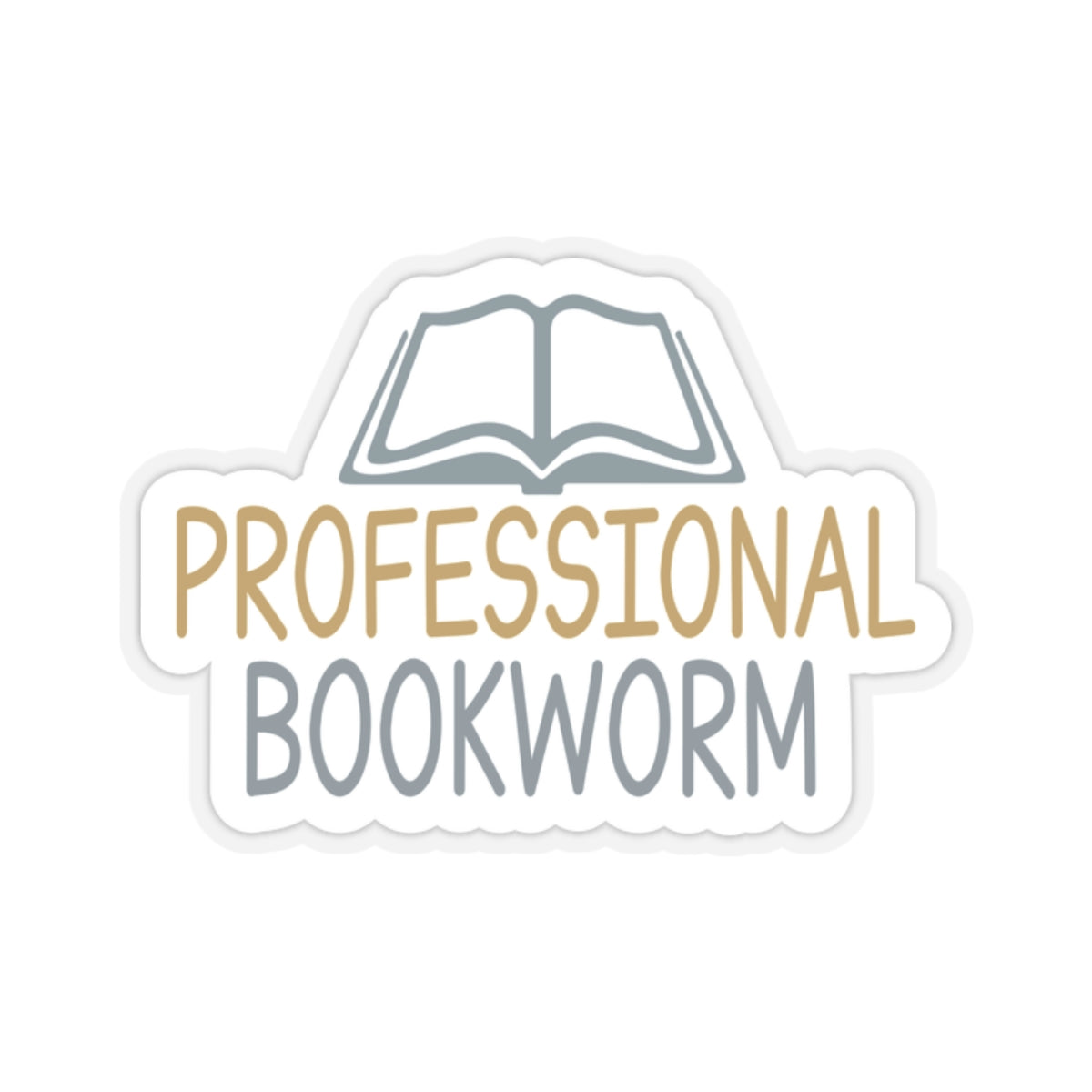 Professional Bookworm Kiss-Cut Stickers - Great Gift for Book Dragons, Book Nerds, Power Readers, Book Lovers