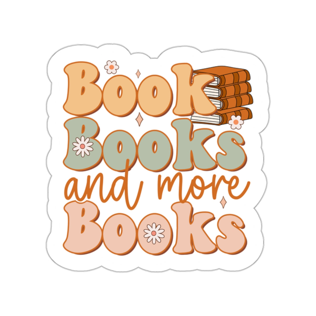 Books, Book, and More Books Power Reader Book Dragon Kiss-Cut Stickers