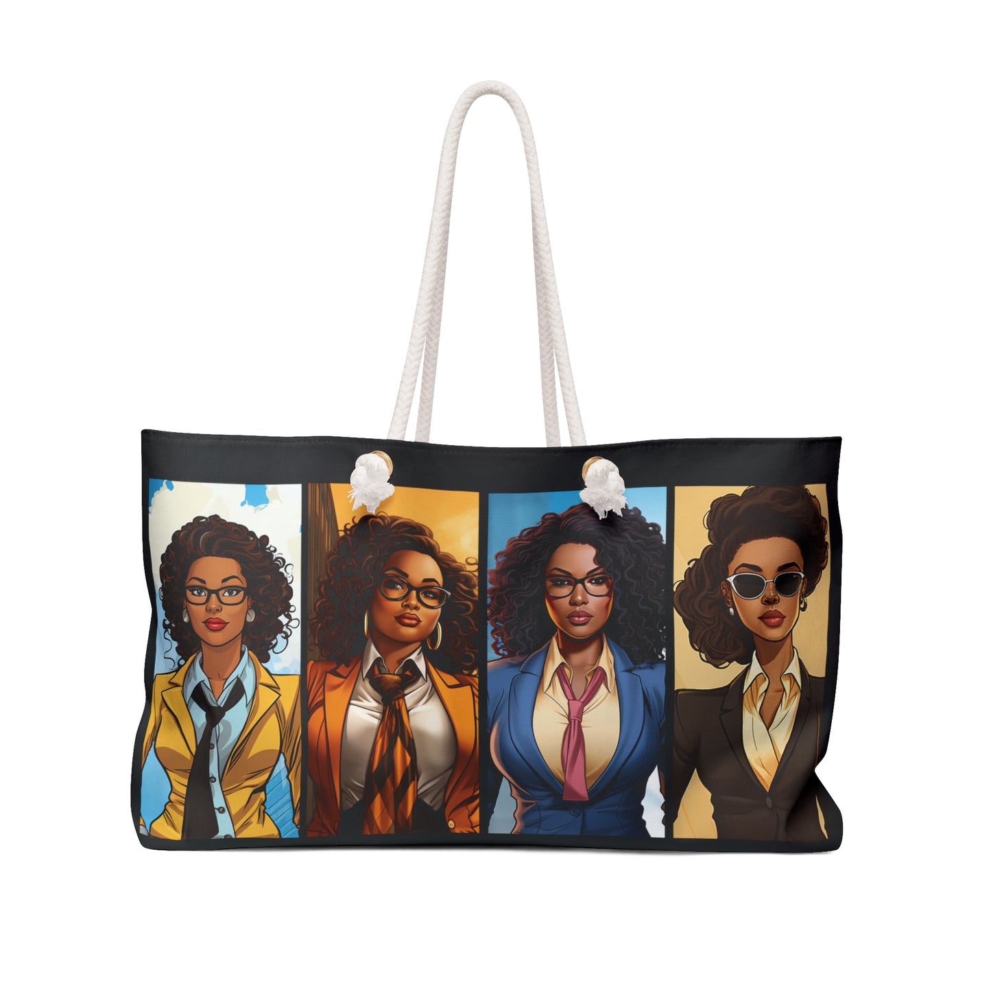 Four Sheroes African American/Black Women in Comic Book Hero Style Beach, Weekender Tote Bag