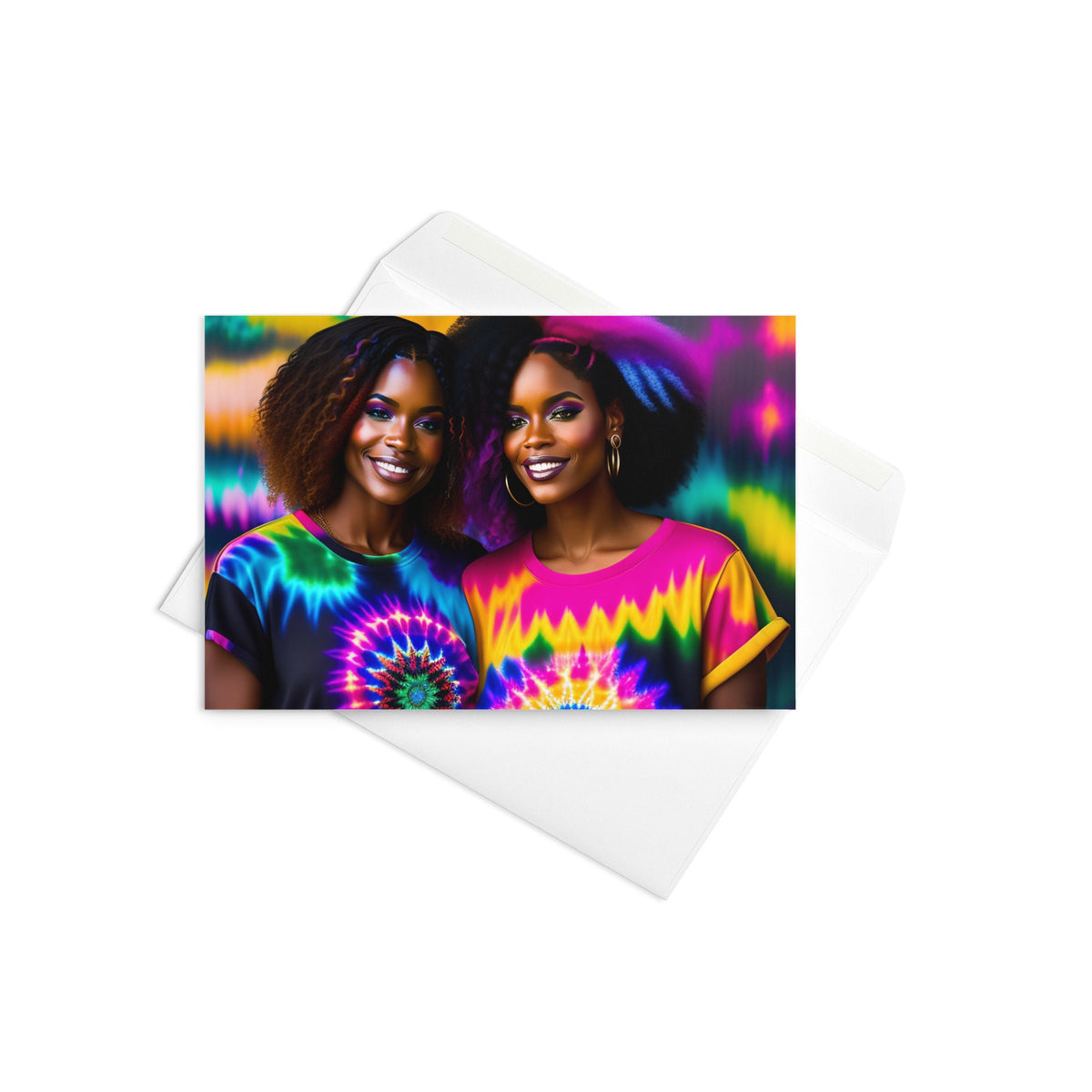 Festival Celebration Colorful Clothing African American Women Greeting card