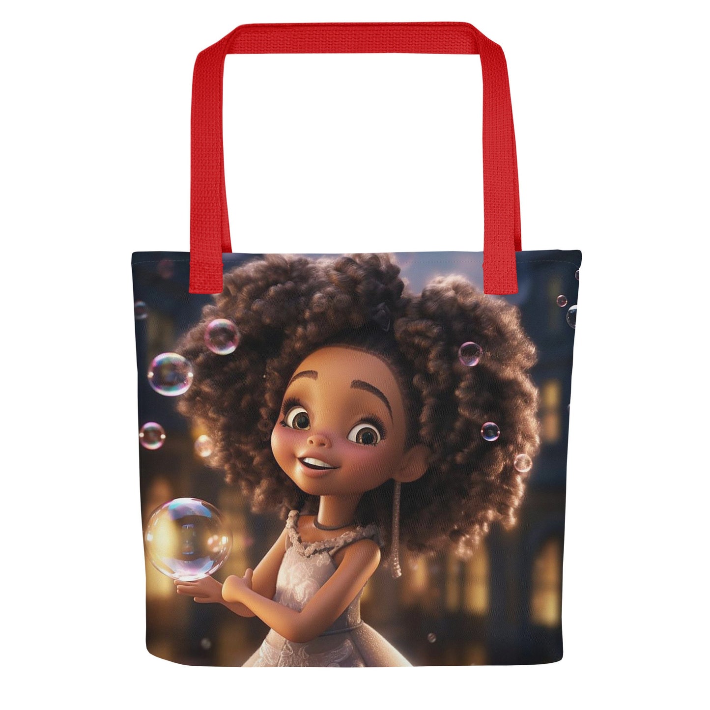 Young Girl Bubbles Happy Child Tote bag