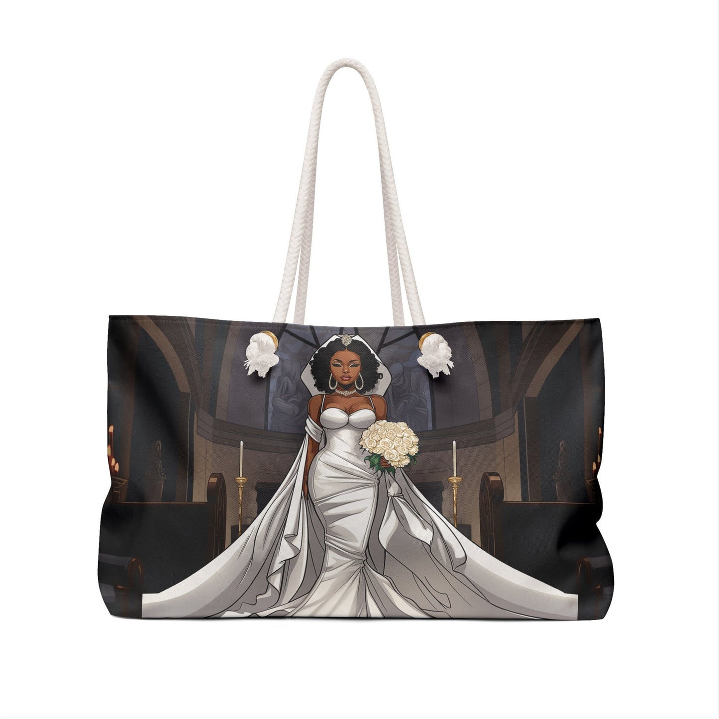 Beautiful Melanated African American (Black) Bride Weekender Bag