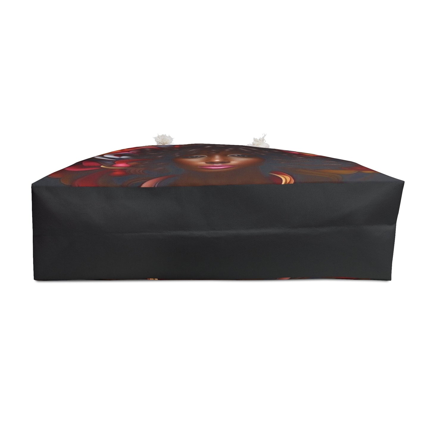 African American Beauty Among Red Flowers Weekender Tote Bag