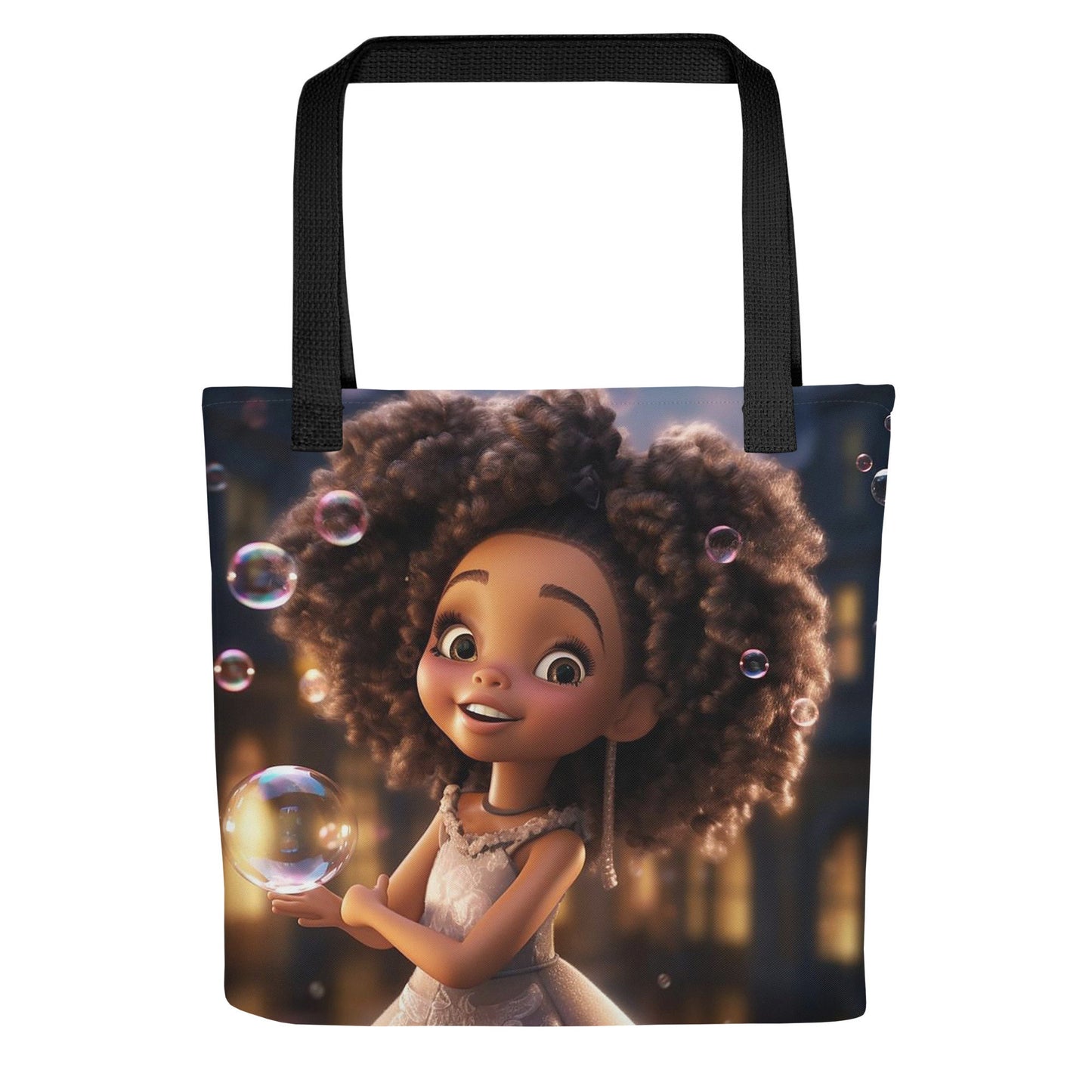 Young Girl Bubbles Happy Child Tote bag