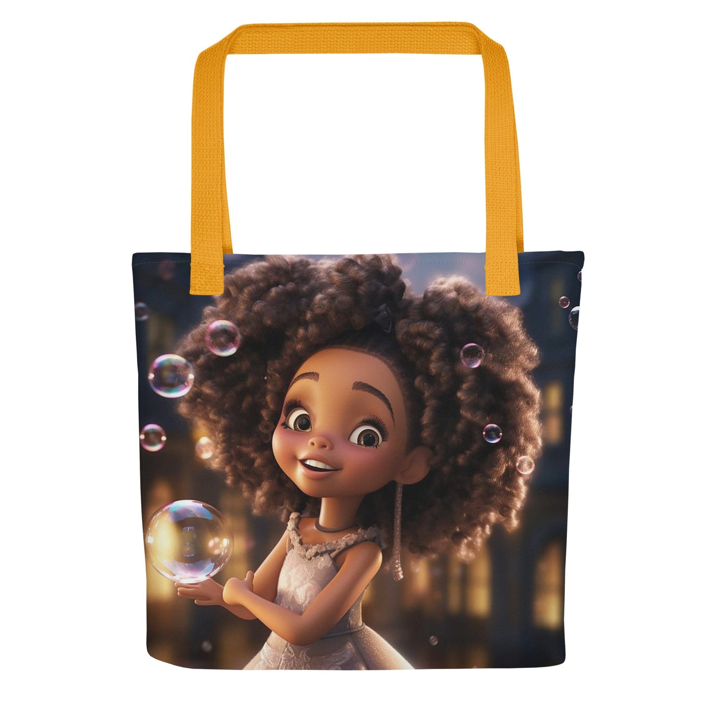 Young Girl Bubbles Happy Child Tote bag