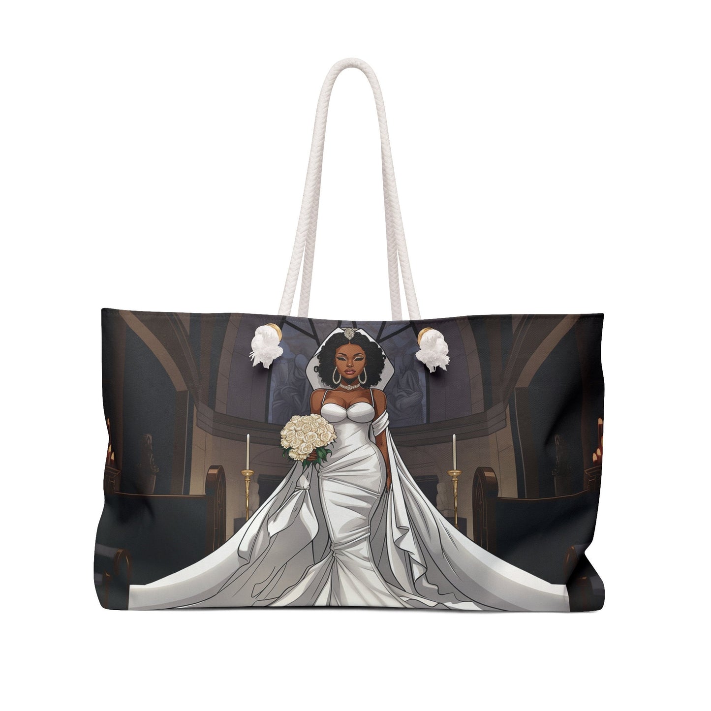 Beautiful Melanated African American (Black) Bride Weekender Bag