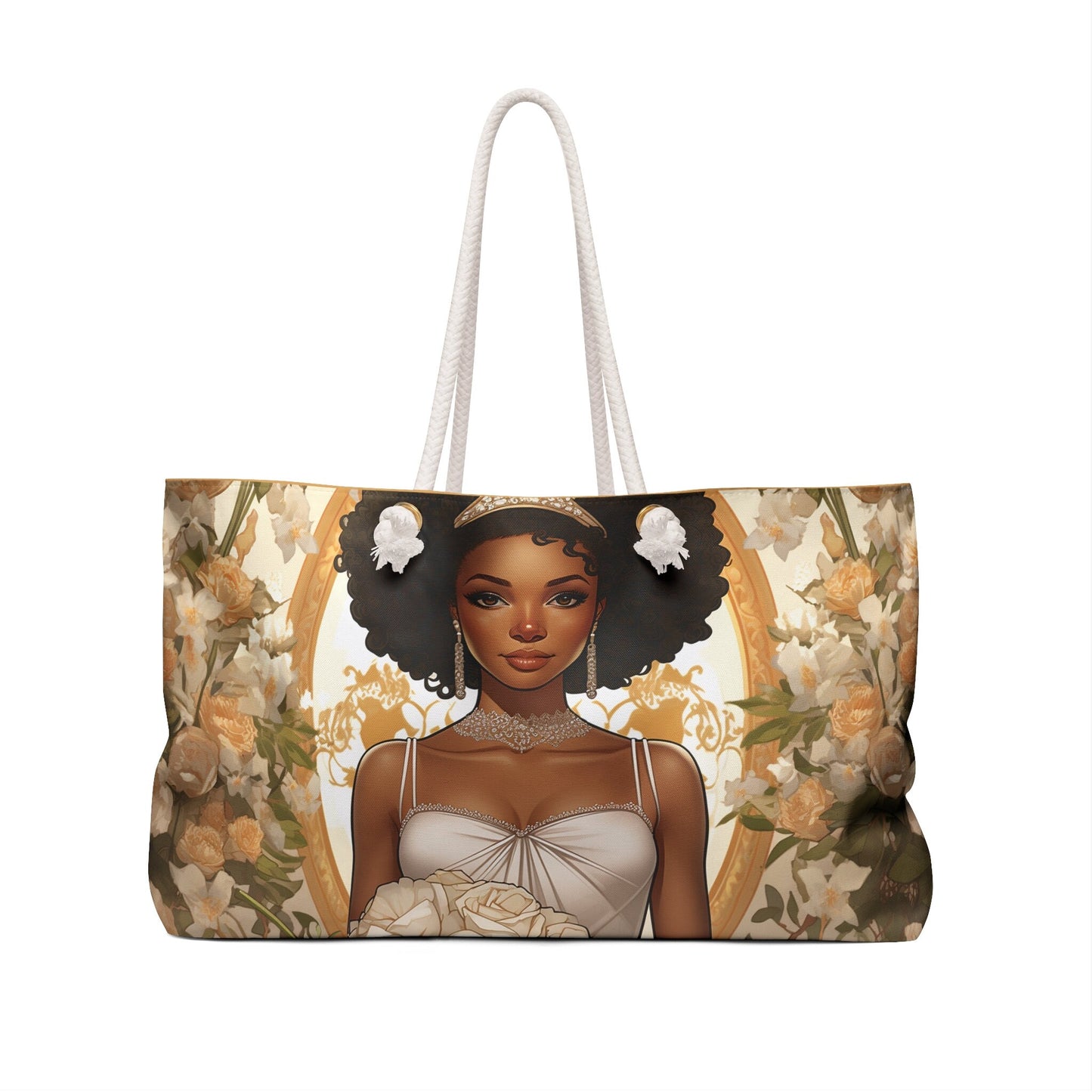 African American (Black) Bride Selfie Weekender Bag
