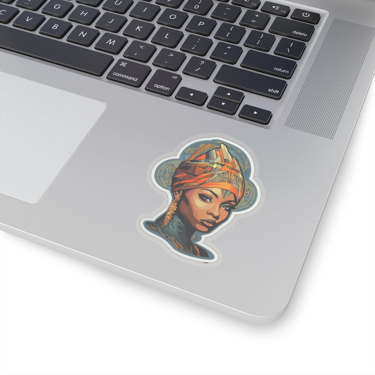 Neo Traditional Style African American Black Nubian Queen Kiss-Cut Stickers