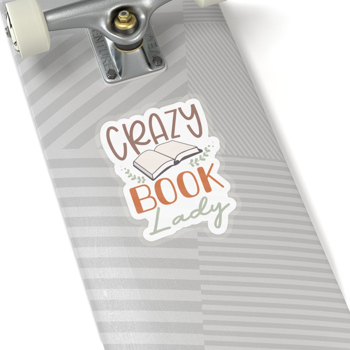 Crazy Book Lady Kiss-Cut Stickers (Power Reader, Book Nerd, Book Dragon Gift)