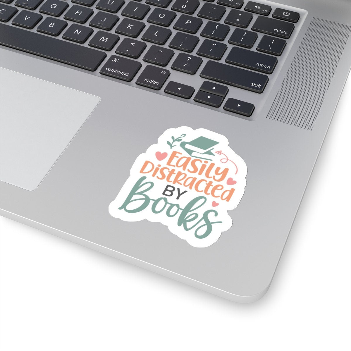 Easily Distracted By Books Book lover Bookaholic Book Dragon Book Nerd Book Worm Kiss-Cut Stickers