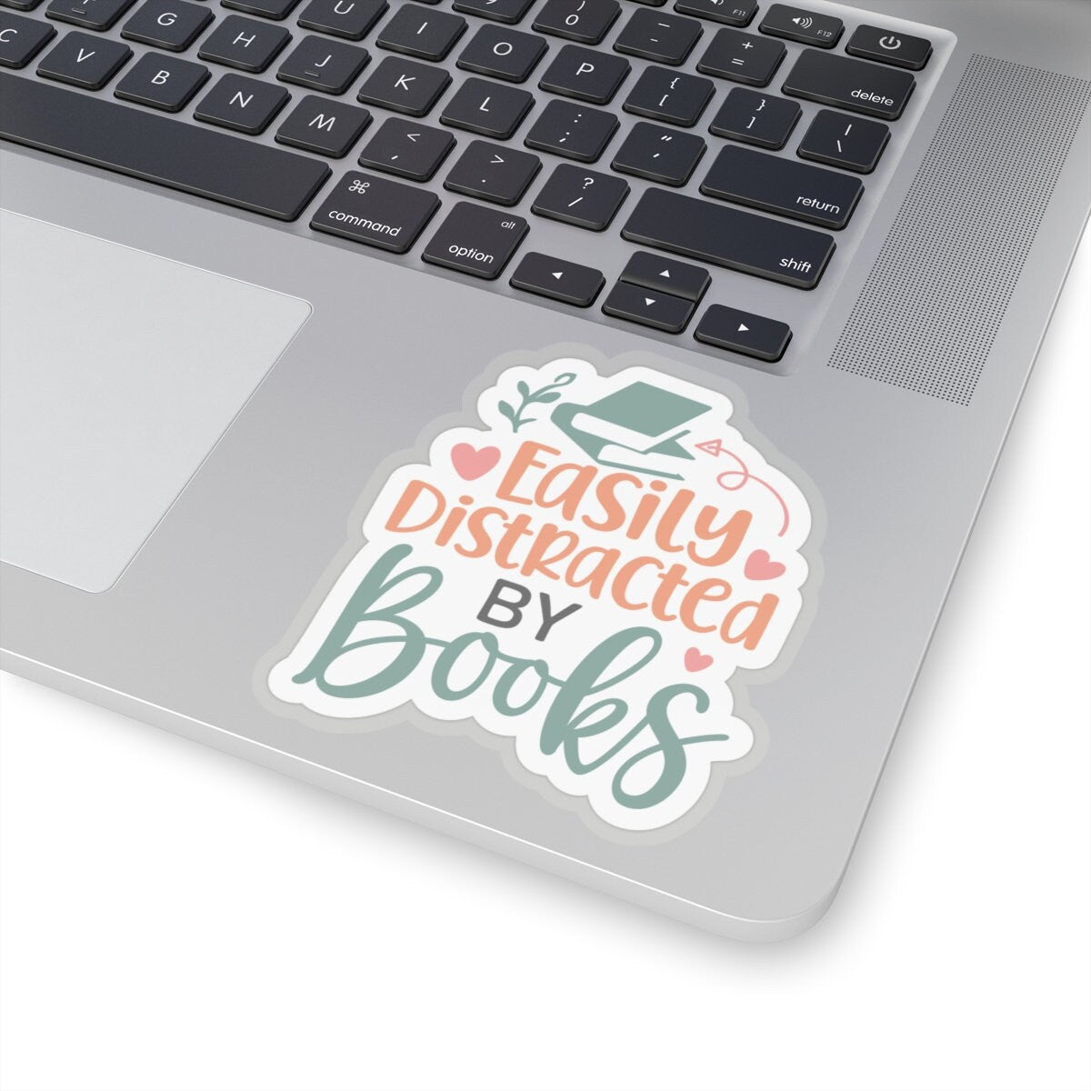 Easily Distracted By Books Book lover Bookaholic Book Dragon Book Nerd Book Worm Kiss-Cut Stickers