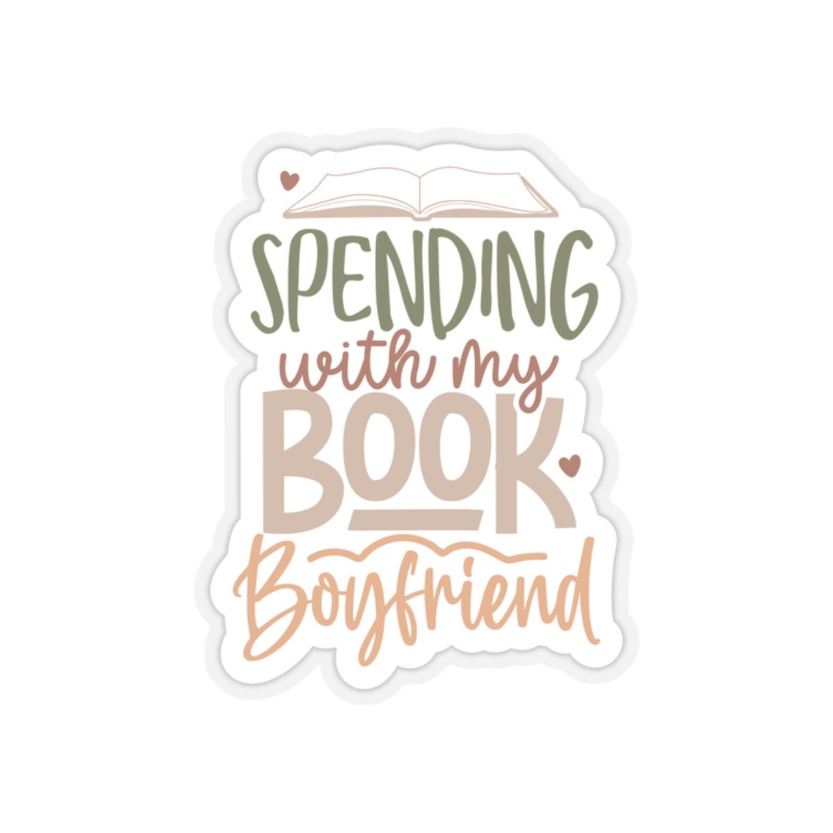 Spending with My Book Boyfriend Kiss-Cut Stickers