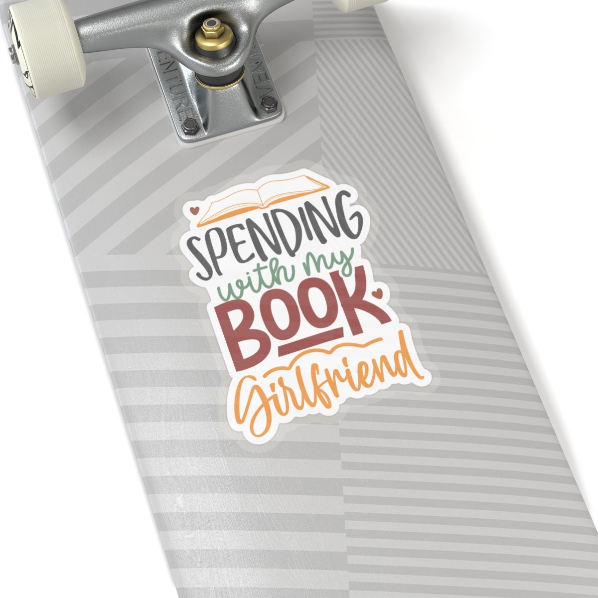 Spending with My Book Girlfriend Kiss-Cut Stickers