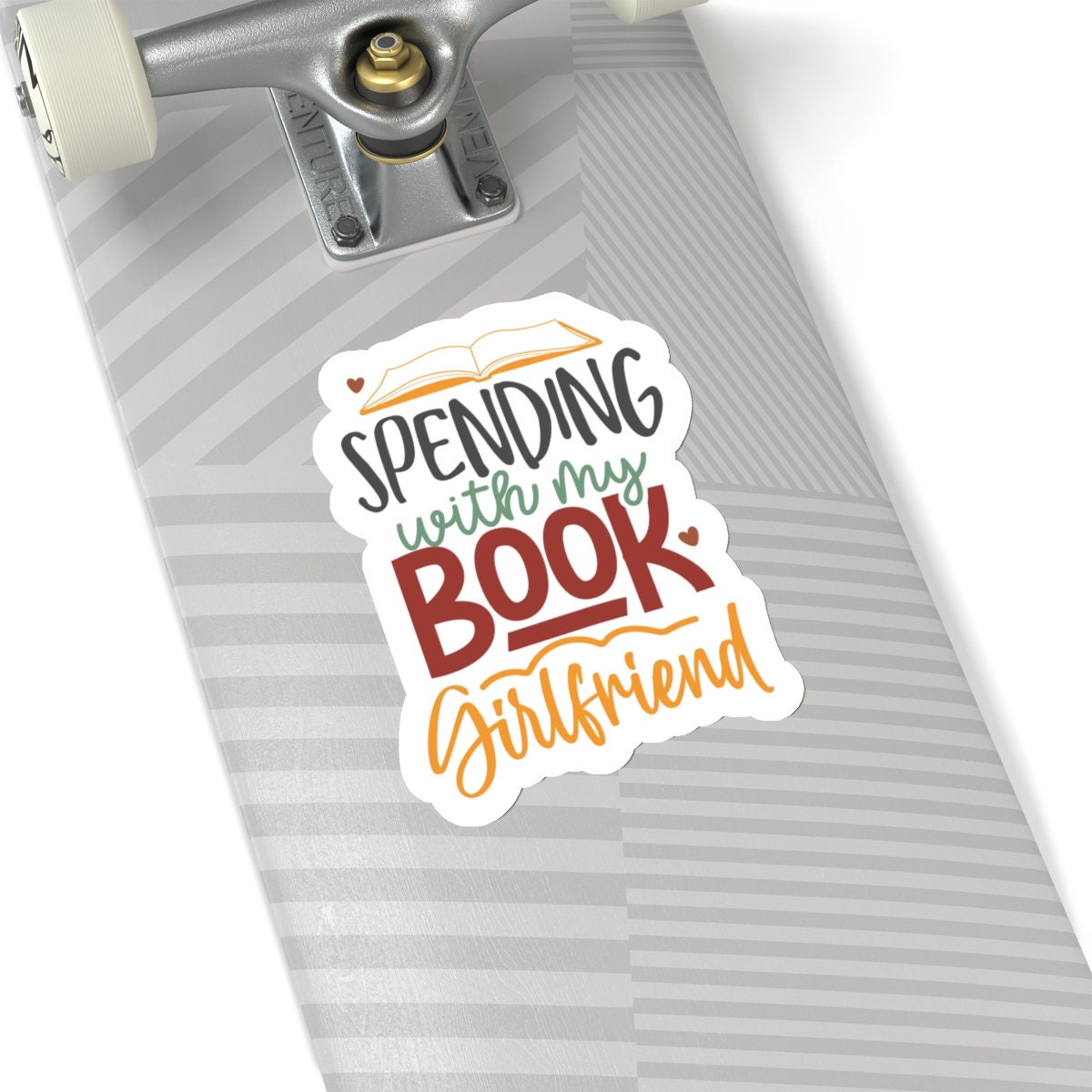 Spending with My Book Girlfriend Kiss-Cut Stickers