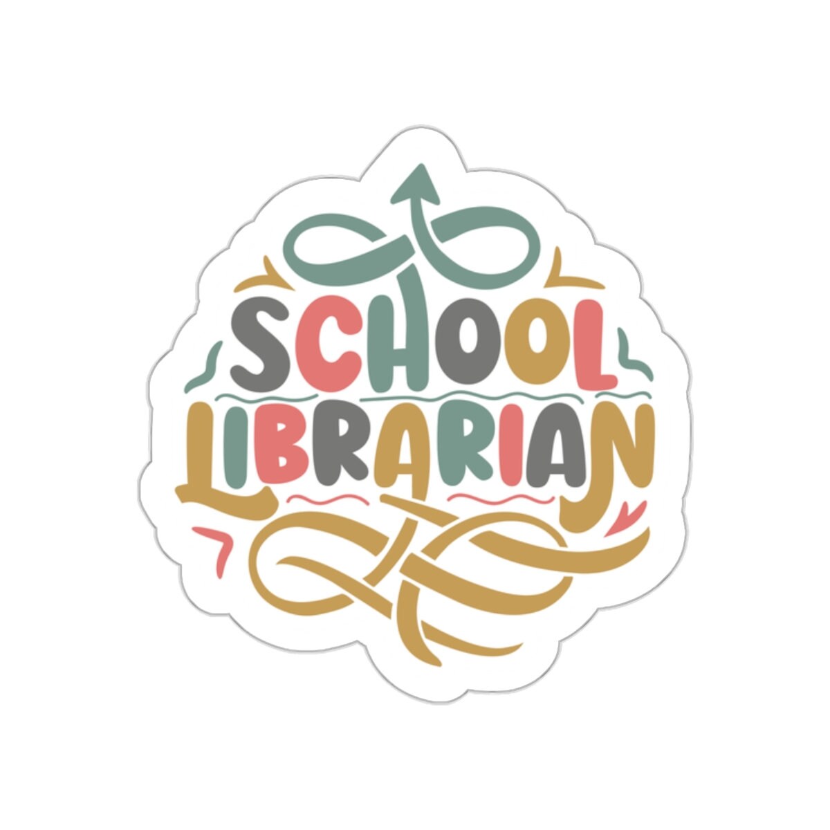 School Librarian Kiss-Cut Stickers