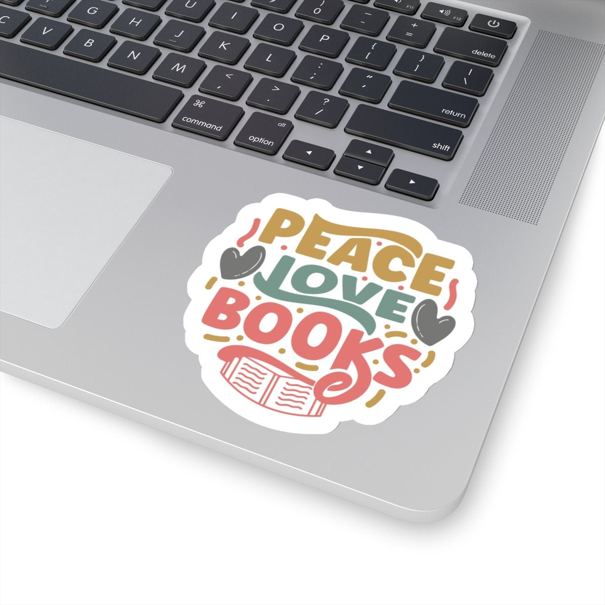 Peace Love Books Kiss-Cut Stickers