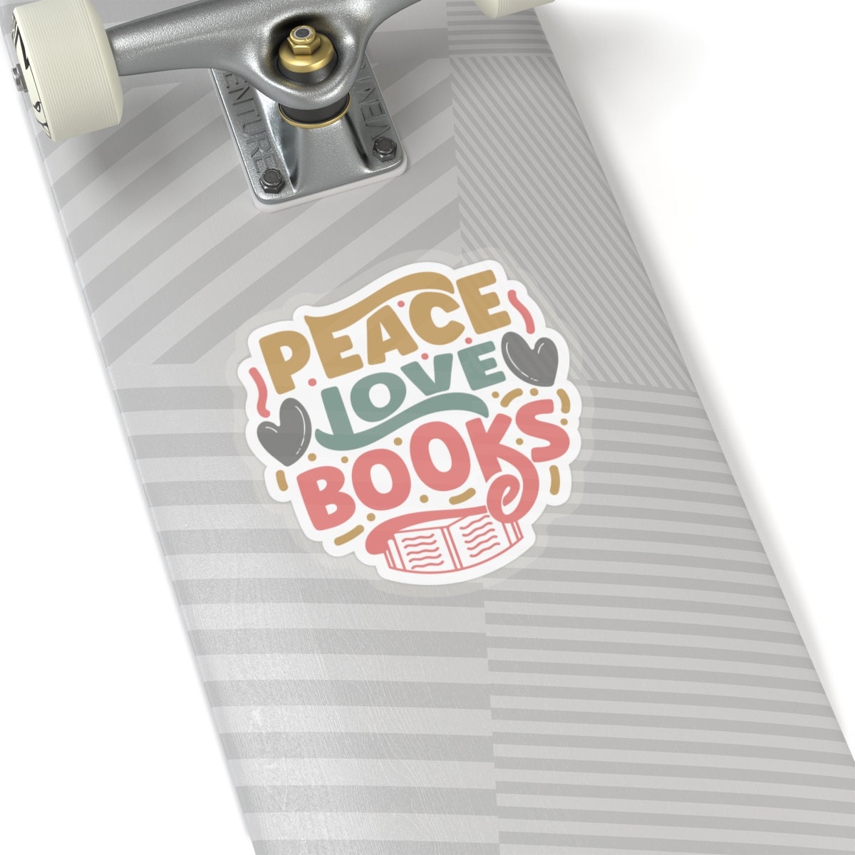 Peace Love Books Kiss-Cut Stickers