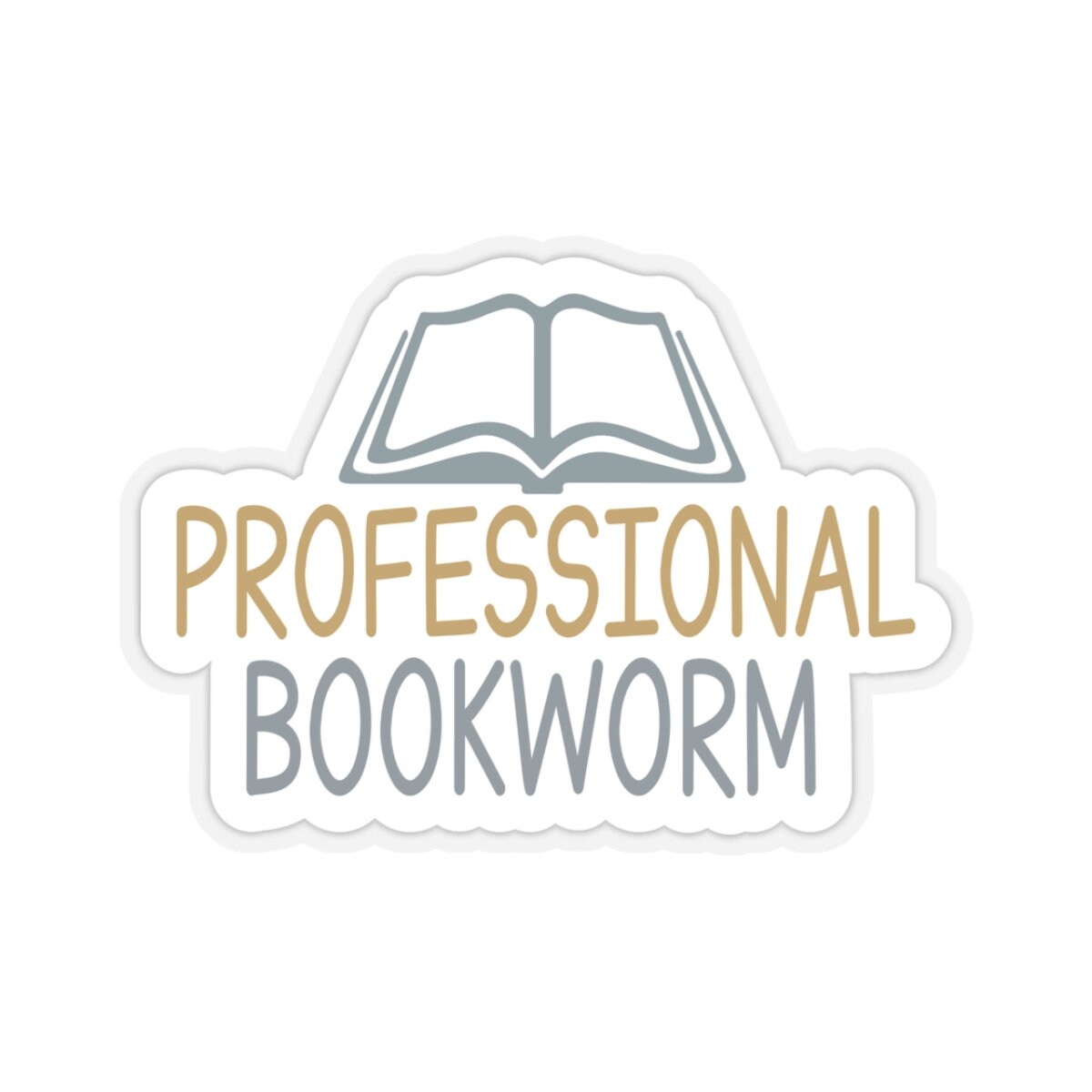 Professional Bookworm Kiss-Cut Stickers - Great Gift for Book Dragons, Book Nerds, Power Readers, Book Lovers