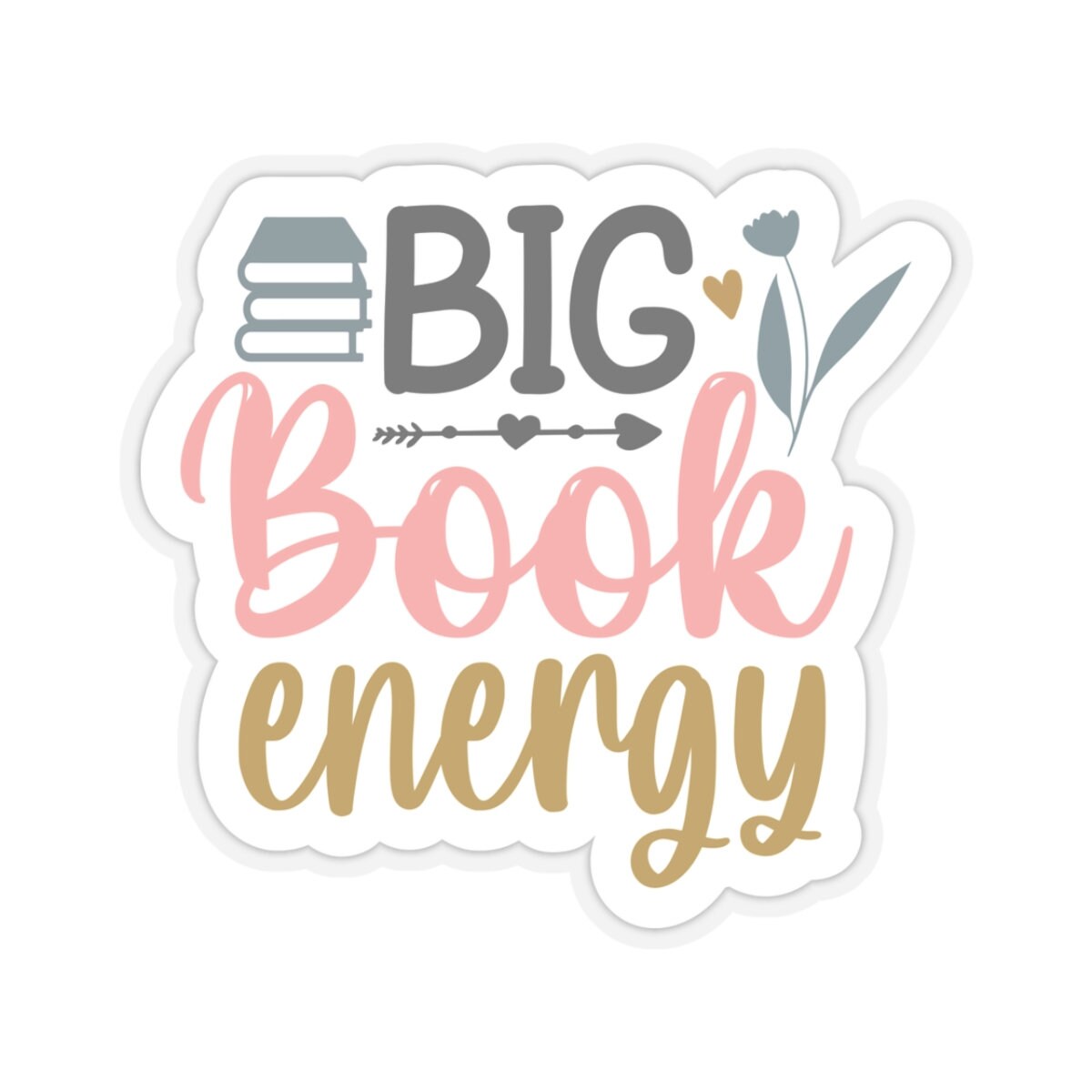 Big Book Energy Kiss-Cut Stickers