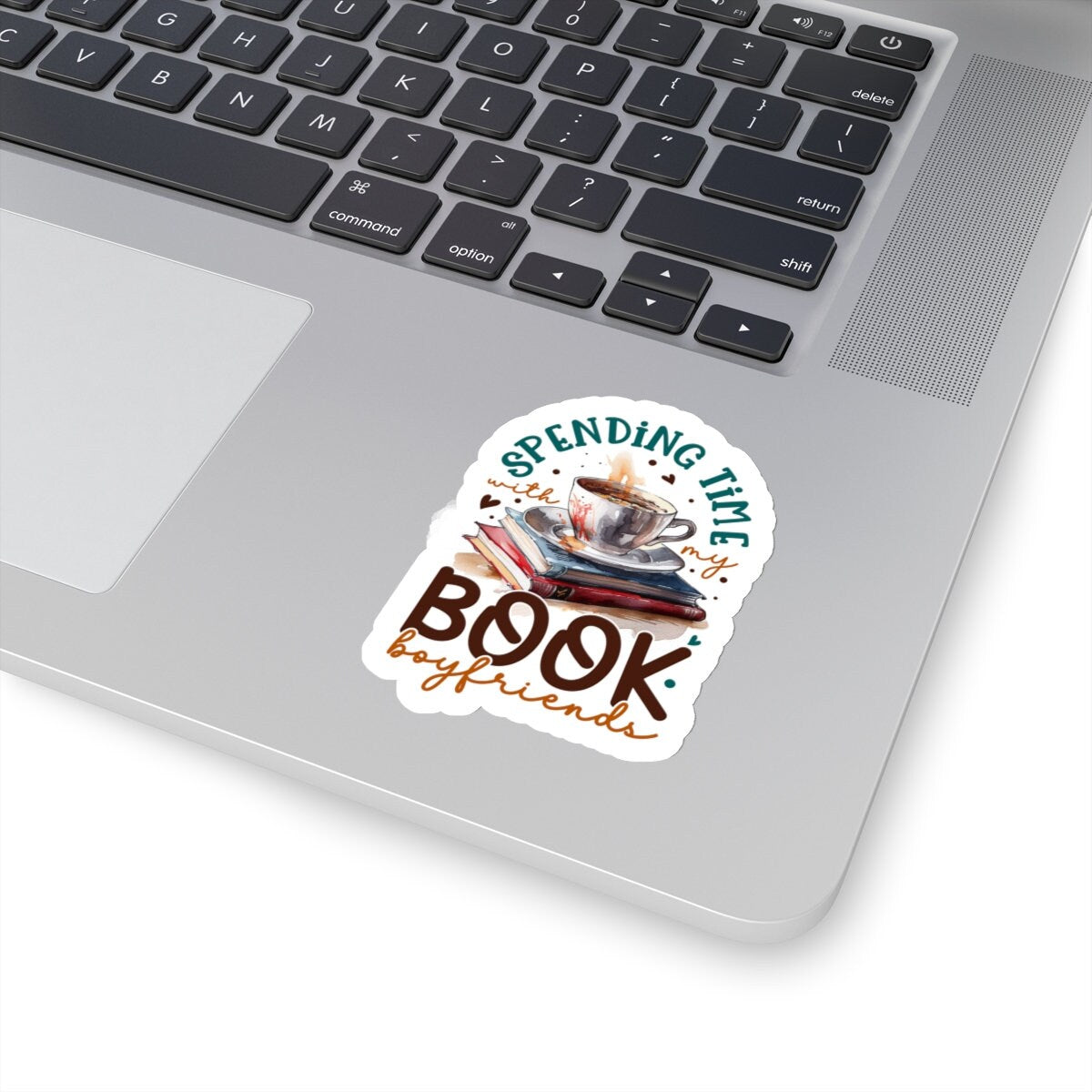 Spending Time With My Book Boyfriends Kiss-Cut Stickers