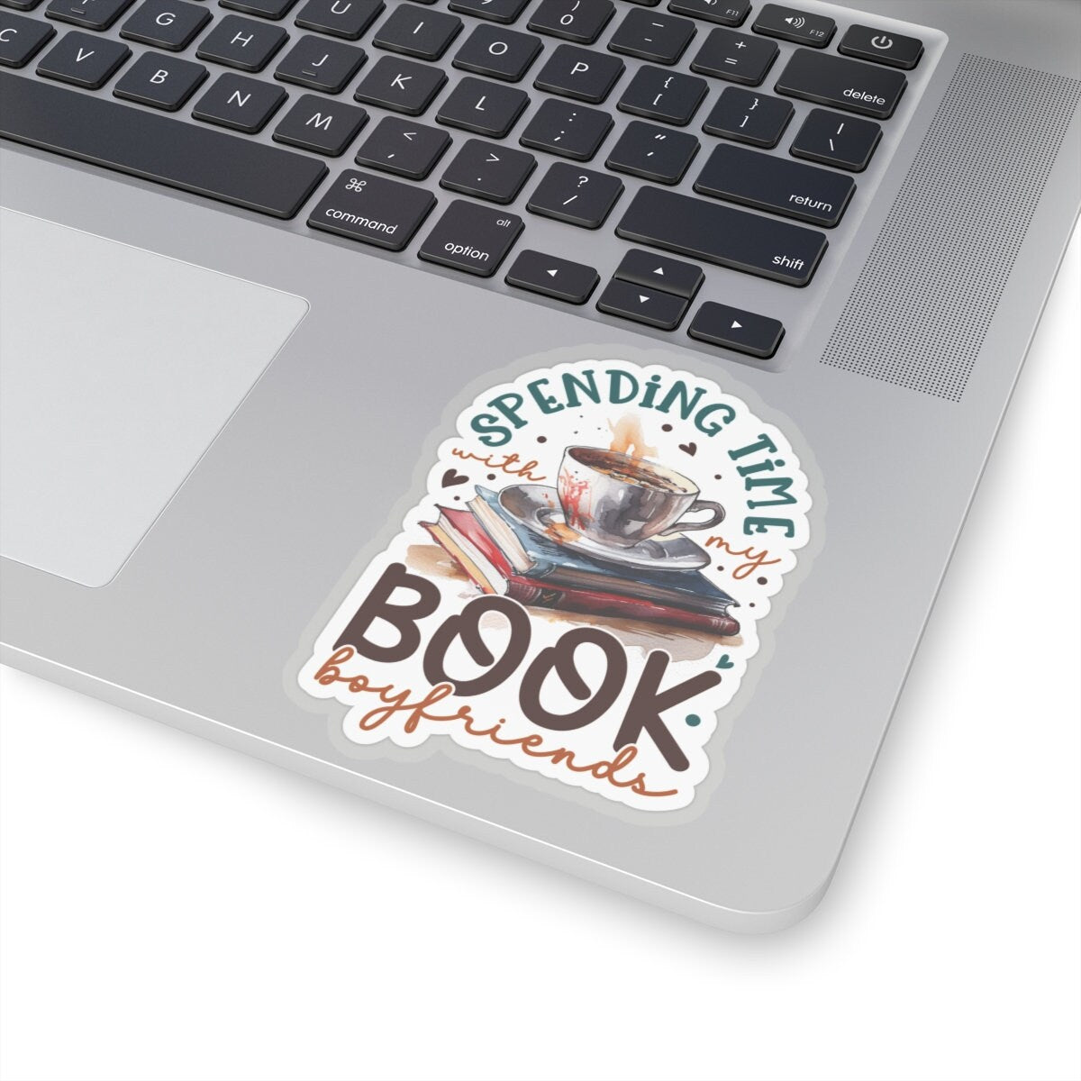 Spending Time With My Book Boyfriends Kiss-Cut Stickers