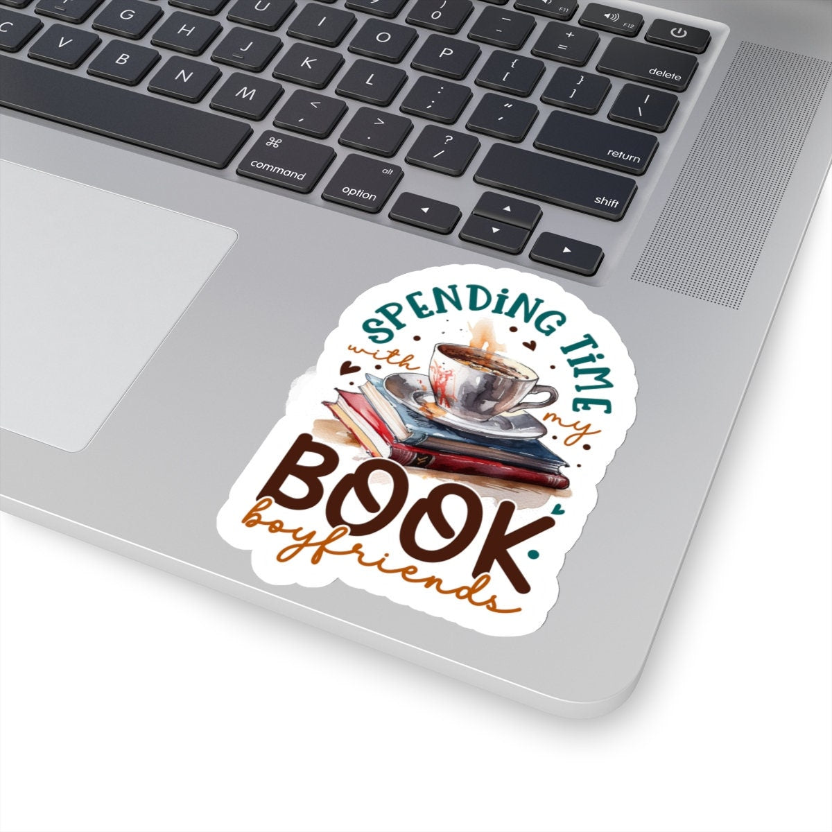 Spending Time With My Book Boyfriends Kiss-Cut Stickers
