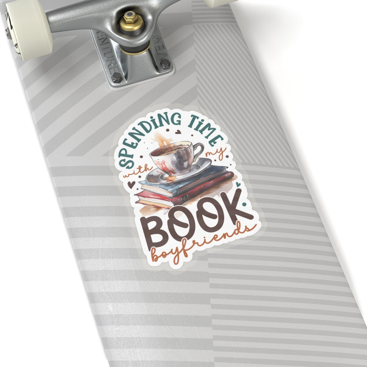 Spending Time With My Book Boyfriends Kiss-Cut Stickers