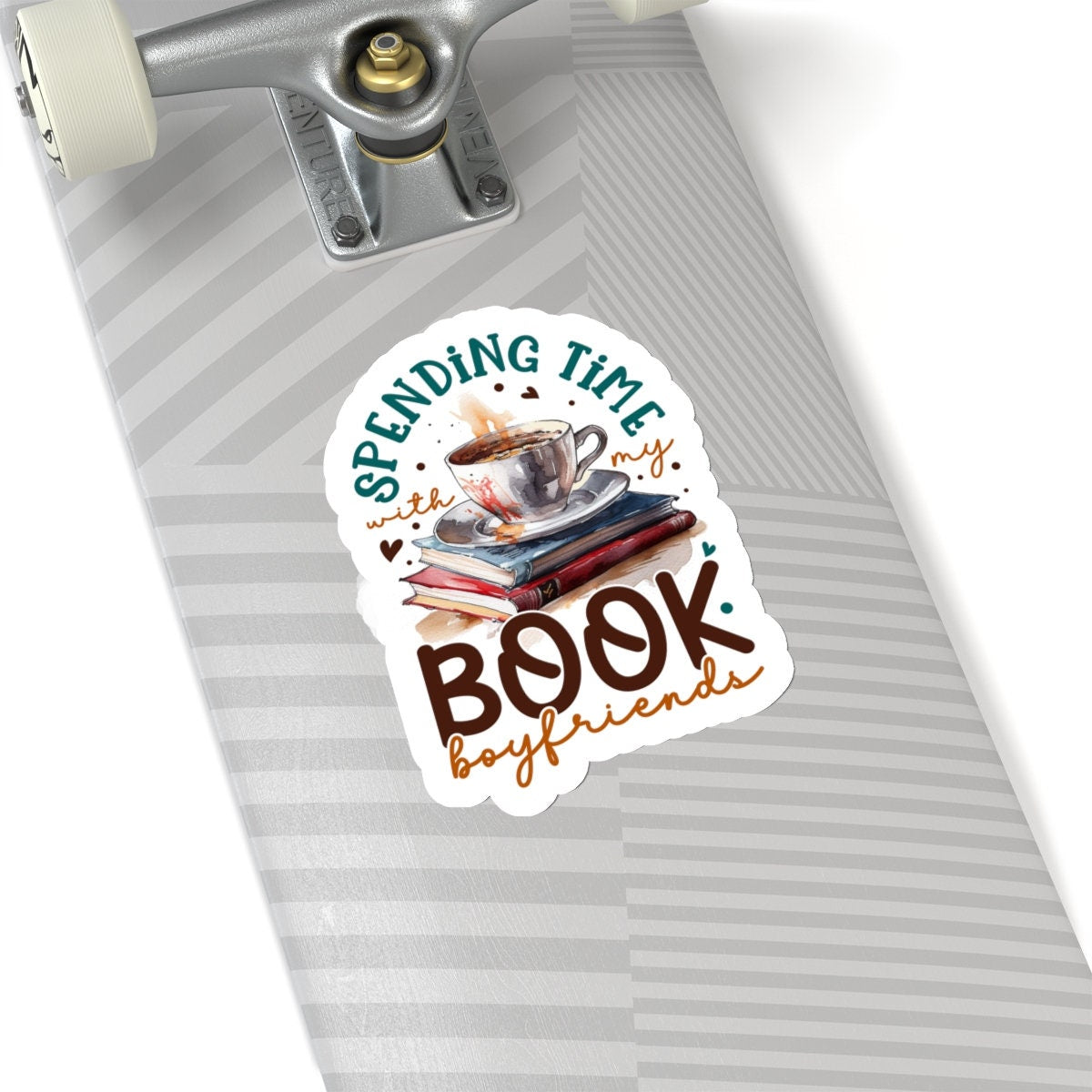 Spending Time With My Book Boyfriends Kiss-Cut Stickers