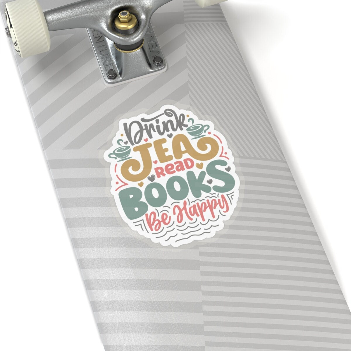 Drink Tea Read Books Be Happy Kiss-Cut Stickers